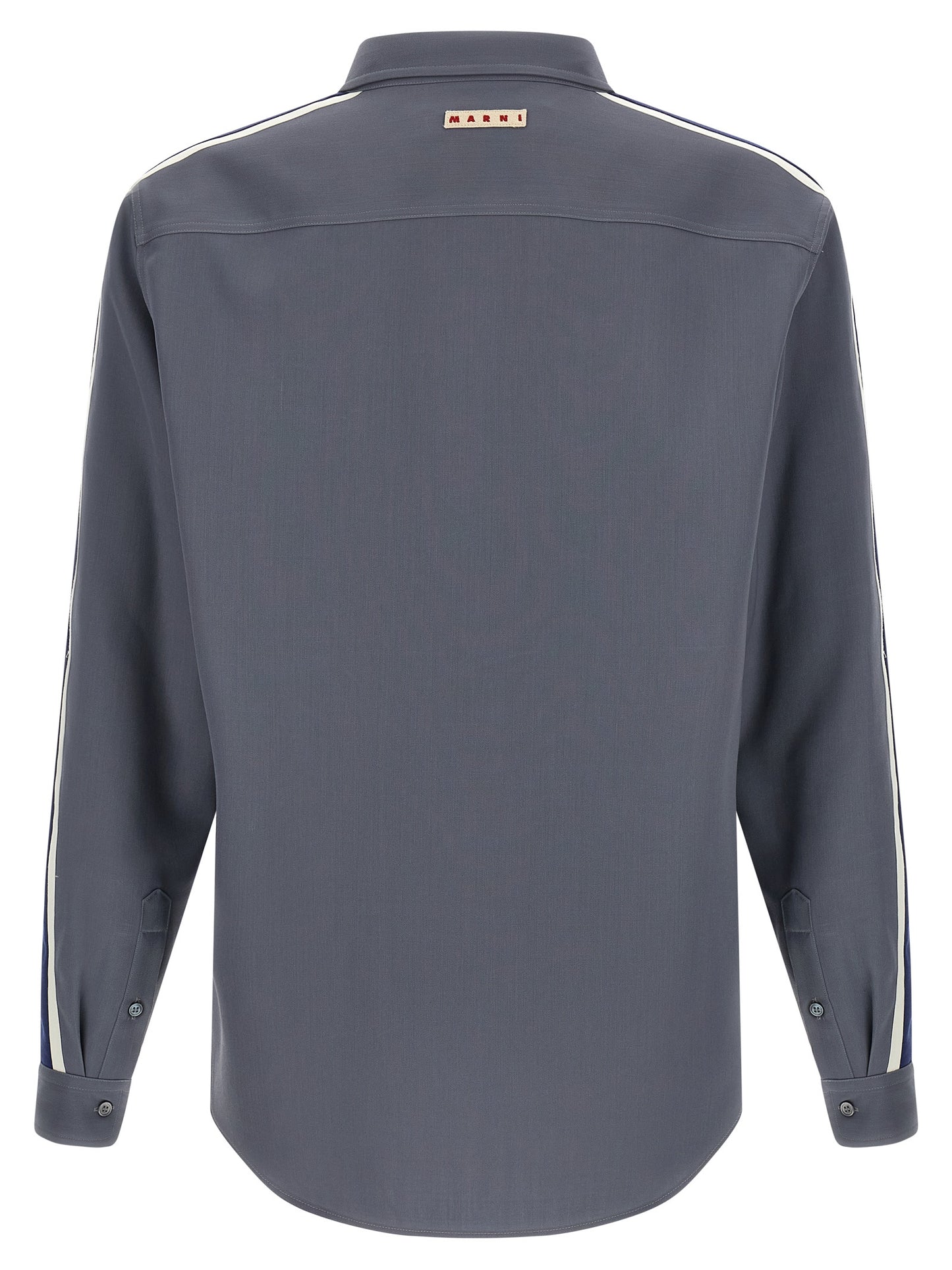 Shirt by Marni for men in virgin wool gray presents a discerning silhouette, showcasing a sophisticated and for a truly discerning finish.