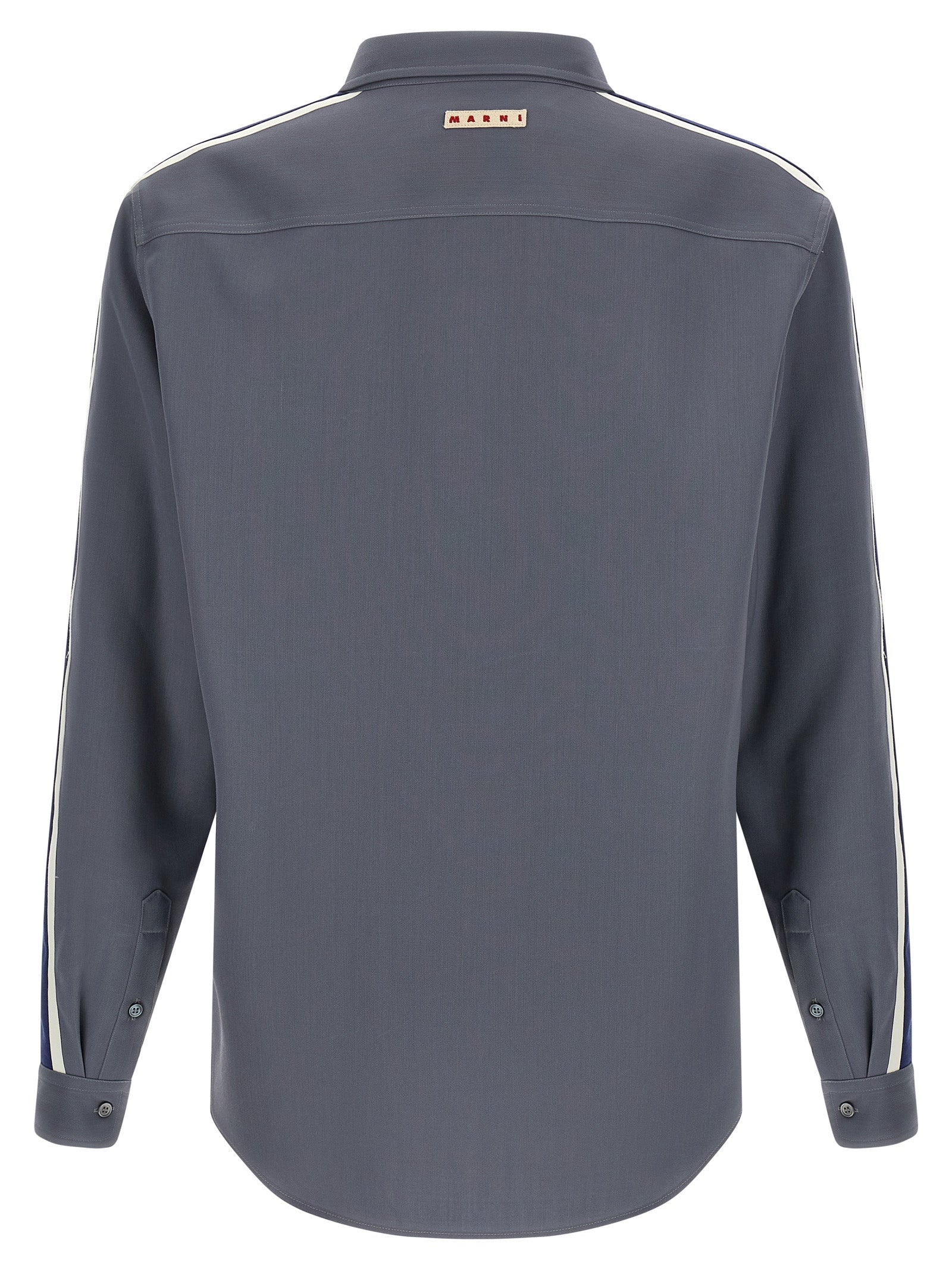 Shirt by Marni for men in virgin wool gray presents a discerning silhouette, showcasing a sophisticated and for a truly discerning finish.