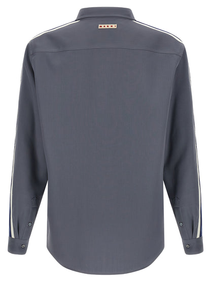 Shirt by Marni for men in virgin wool gray presents a discerning silhouette, showcasing a sophisticated and for a truly discerning finish.