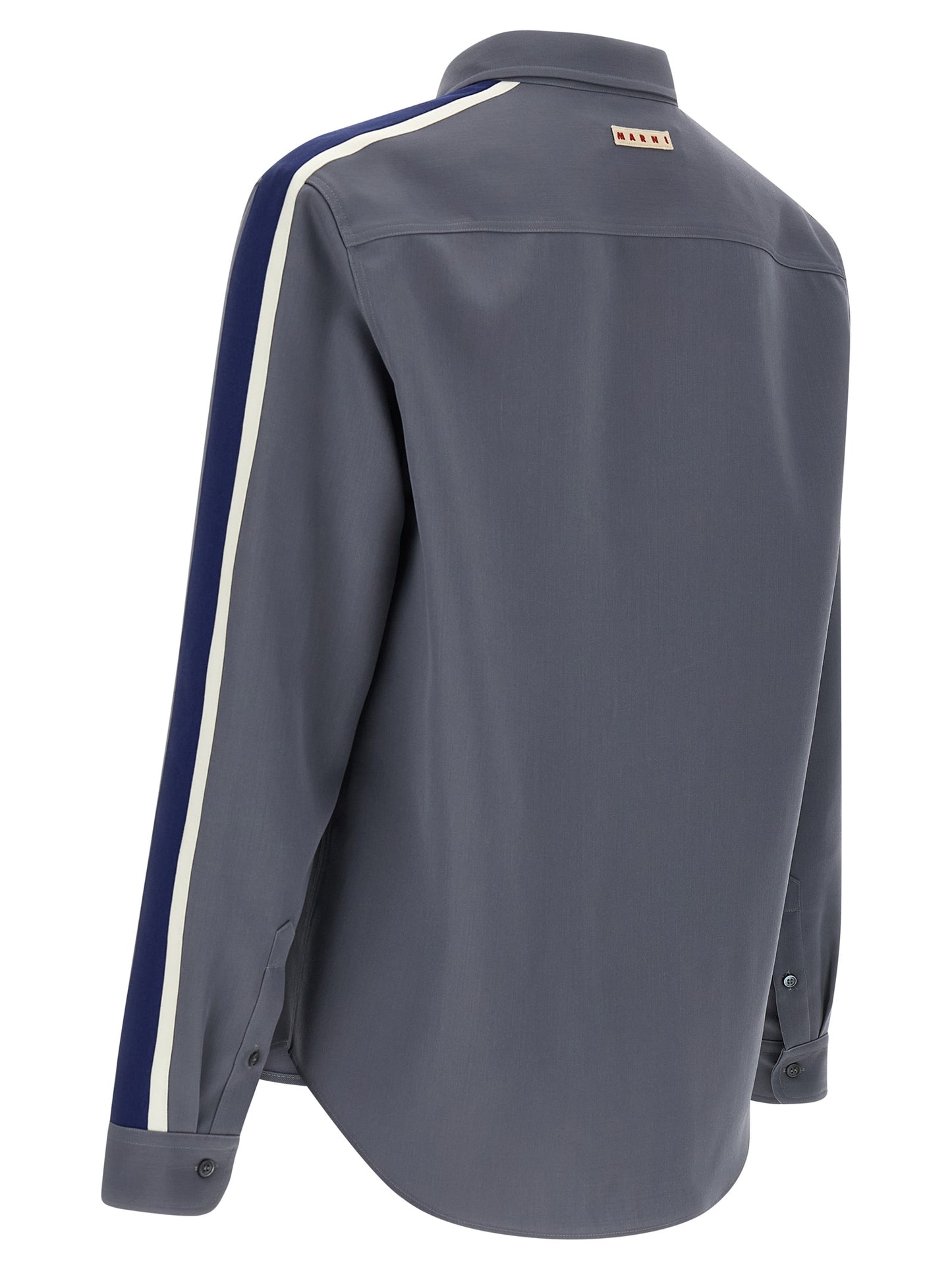Shirt by Marni for men in virgin wool gray showcases a sleek silhouette, elegantly detailed with a sleek and for a sleek finish.