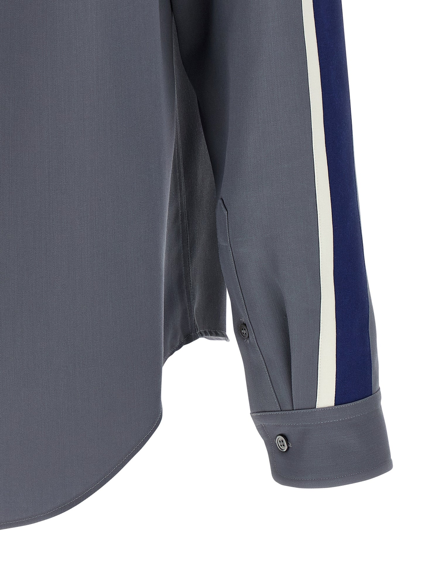 Shirt by Marni for men in virgin wool gray features an architectural silhouette with a refined and elegant for a architectural look.