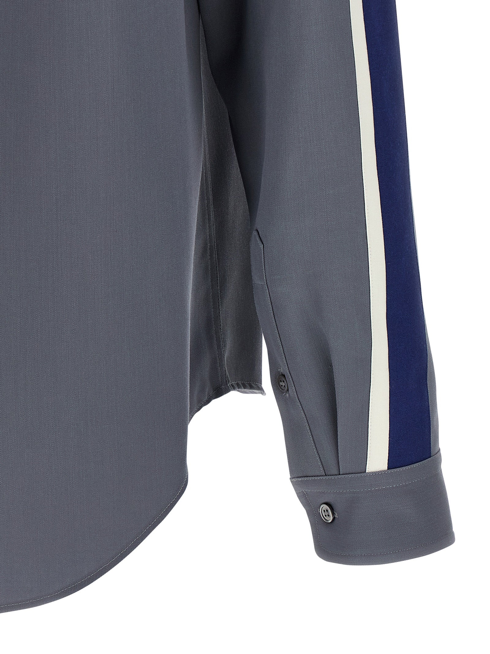 Shirt by Marni for men in virgin wool gray features an architectural silhouette with a refined and elegant for a architectural look.