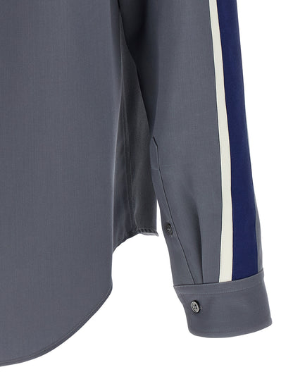 Shirt by Marni for men in virgin wool gray features an architectural silhouette with a refined and elegant for a architectural look.