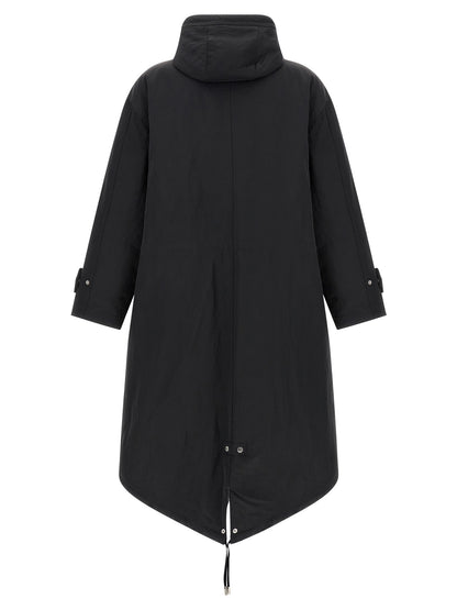 Hooded Parka by Ami Paris for men in polyamide gray, presenting a cosy silhouette with distinctive hooded & insulated and a refined hooded split neckline.