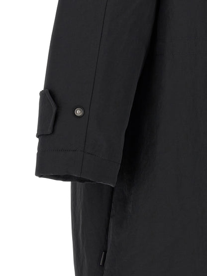 Hooded Parka by Ami Paris for men in polyamide gray presents a decadent silhouette, showcasing the decadent and functional hooded & insulated for a premium, weather-ready look.