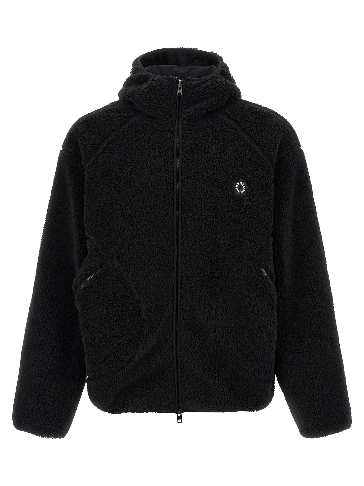 Sweatshirt Hoodie by Kenzo for men in polyester acrylic black showcases a city-ready silhouette, artfully detailed with a signature hooded neckline and for a city-ready finish.