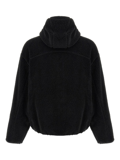 Sweatshirt Hoodie by Kenzo for men in polyester acrylic black features an luminous silhouette, showcasing a sophisticated hooded neckline and for a truly luminous look.