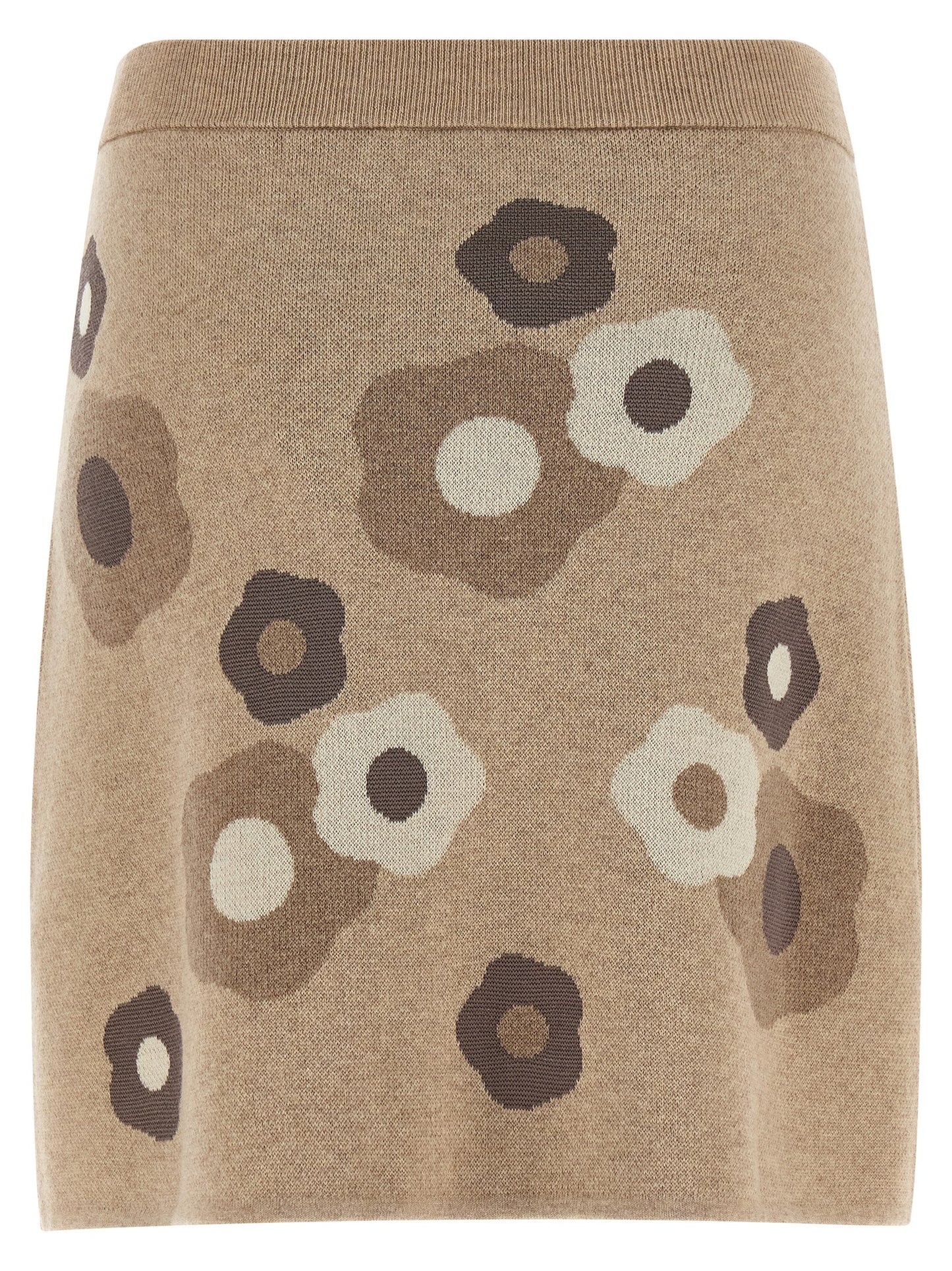 Skirt by Kenzo for women in wool cotton & viscose beige, dots & signature features an tailored silhouette, artfully capturing the essence of Women's Wool Cotton & Viscose Long Skirt in a sophisticated long.