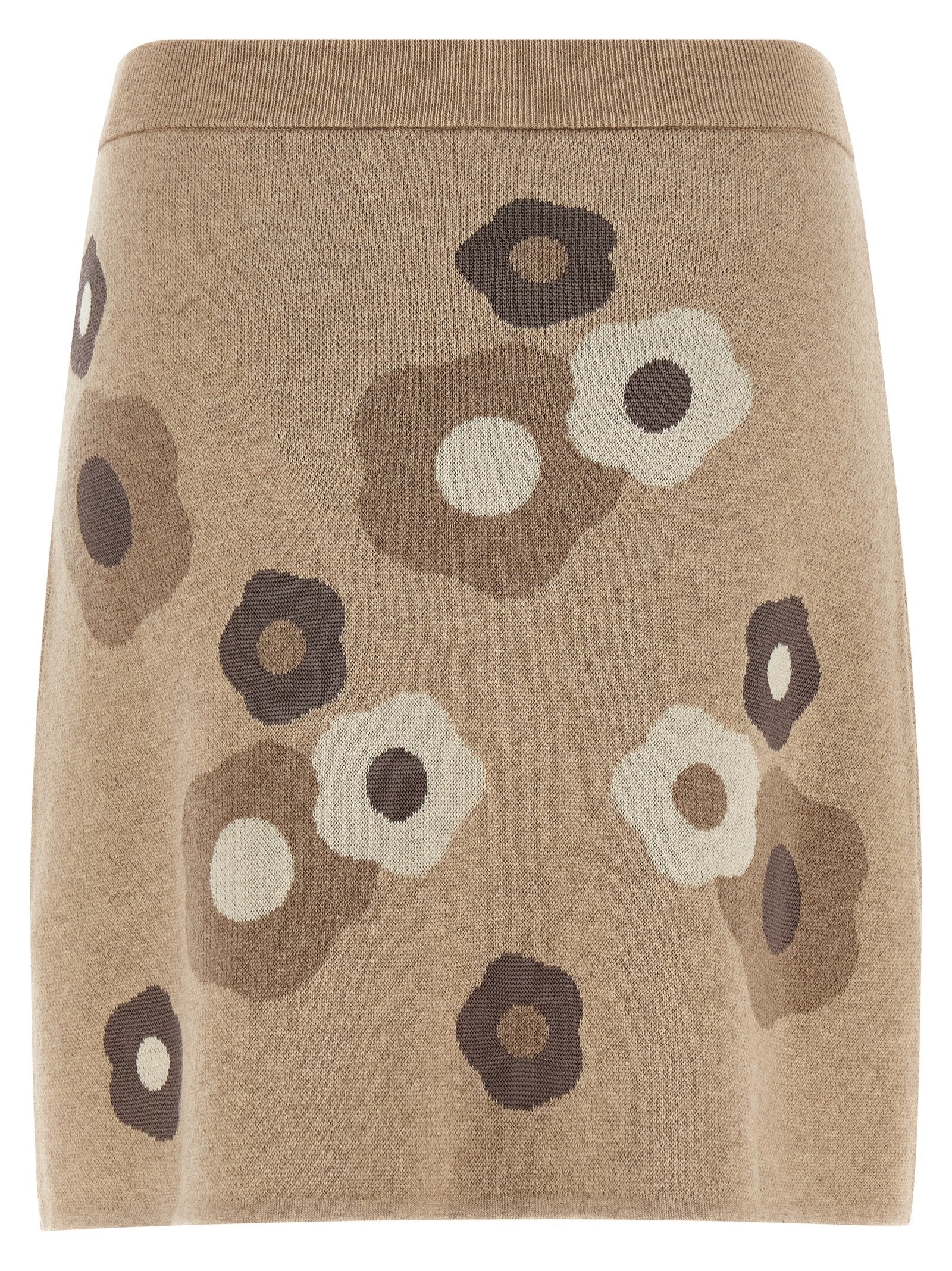 Skirt by Kenzo for women in wool cotton & viscose beige, dots & signature features an tailored silhouette, artfully capturing the essence of Women's Wool Cotton & Viscose Long Skirt in a sophisticated long.