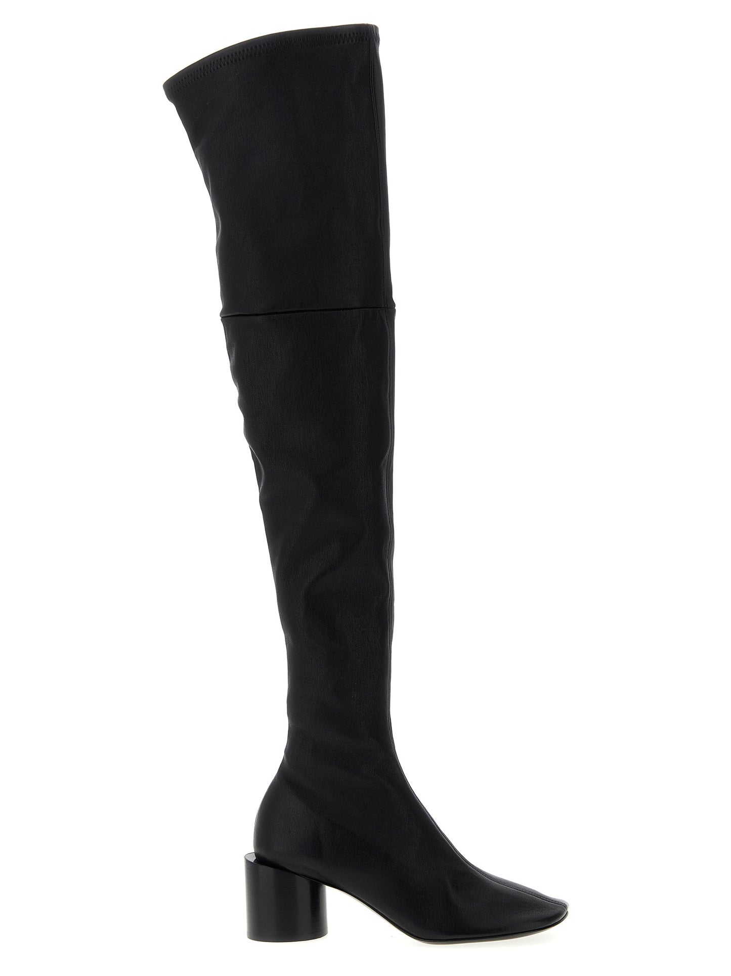 Over-The-Knee Boots by Jil Sander for women in nappa calf leather black features an effortless chic silhouette from the Women's Nappa Calf Leather Over-The-Knee Boots collection, showcasing a effortless chic and refined for an effortless chic look.