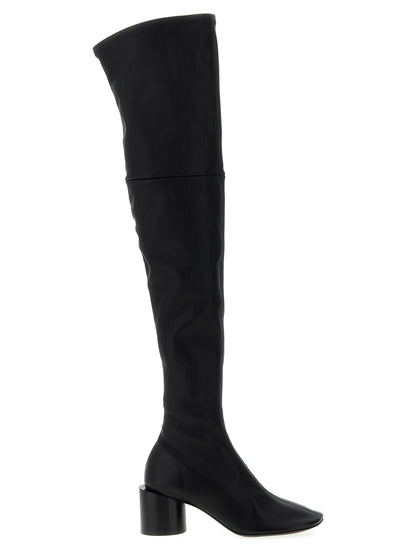 Over-The-Knee Boots by Jil Sander for women in nappa calf leather black features an effortless chic silhouette from the Women's Nappa Calf Leather Over-The-Knee Boots collection, showcasing a effortless chic and refined for an effortless chic look.