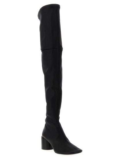Over-The-Knee Boots by Jil Sander for women in nappa calf leather black features an dynamic silhouette, showcasing the dynamic Women's Nappa Calf Leather Over-The-Knee Boots design with its distinctive and elegant .