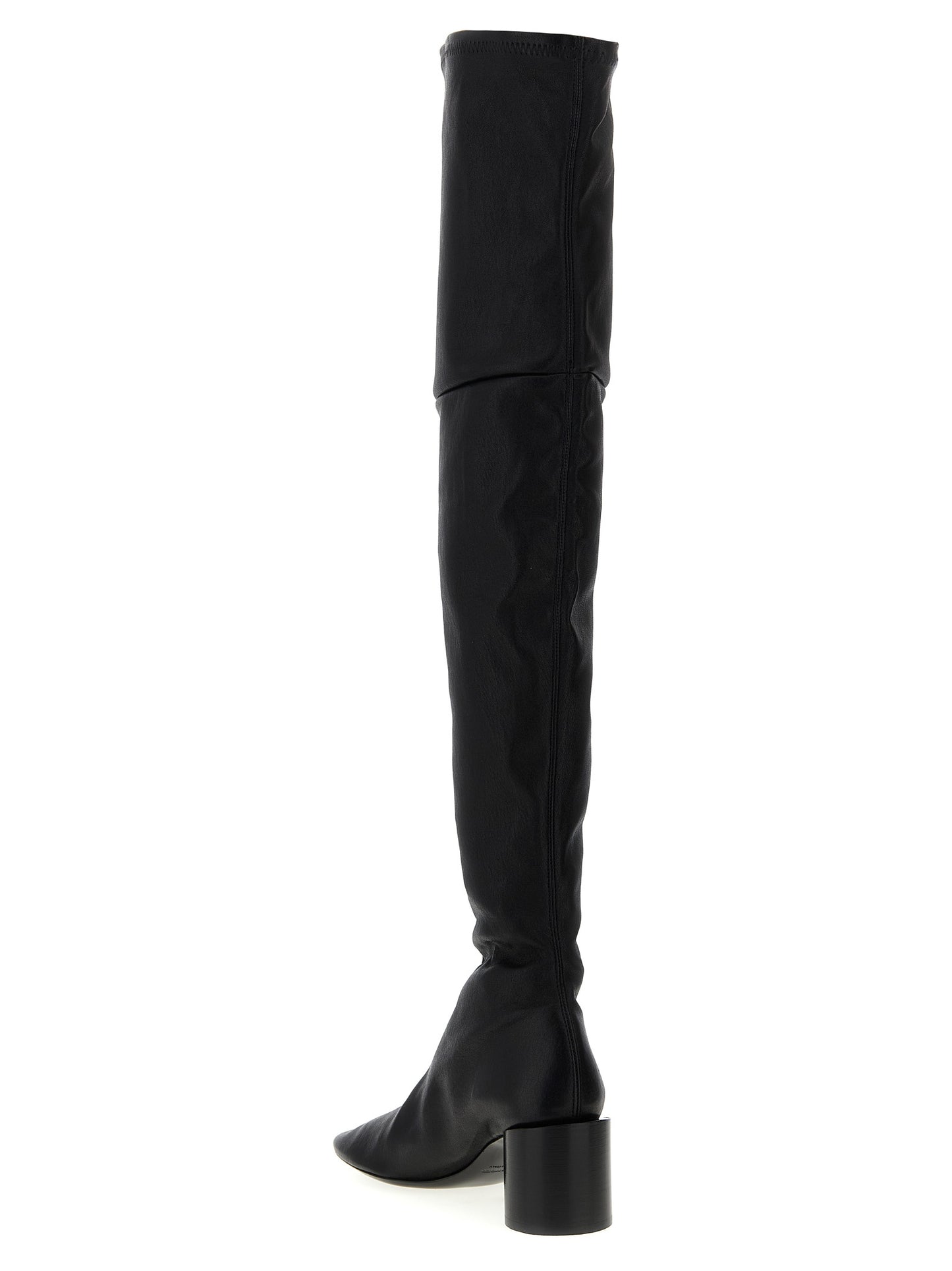 Over-The-Knee Boots by Jil Sander for women in nappa calf leather black features an high-performance silhouette, showcasing the sophisticated design of the Women's Nappa Calf Leather Over-The-Knee Boots with a and a refined .