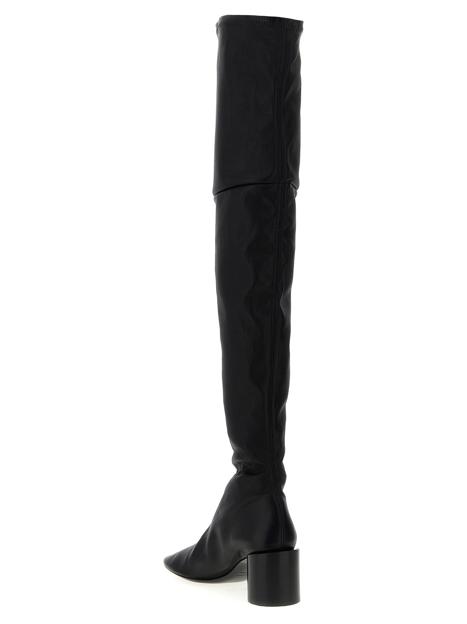 Over-The-Knee Boots by Jil Sander for women in nappa calf leather black features an high-performance silhouette, showcasing the sophisticated design of the Women's Nappa Calf Leather Over-The-Knee Boots with a and a refined .