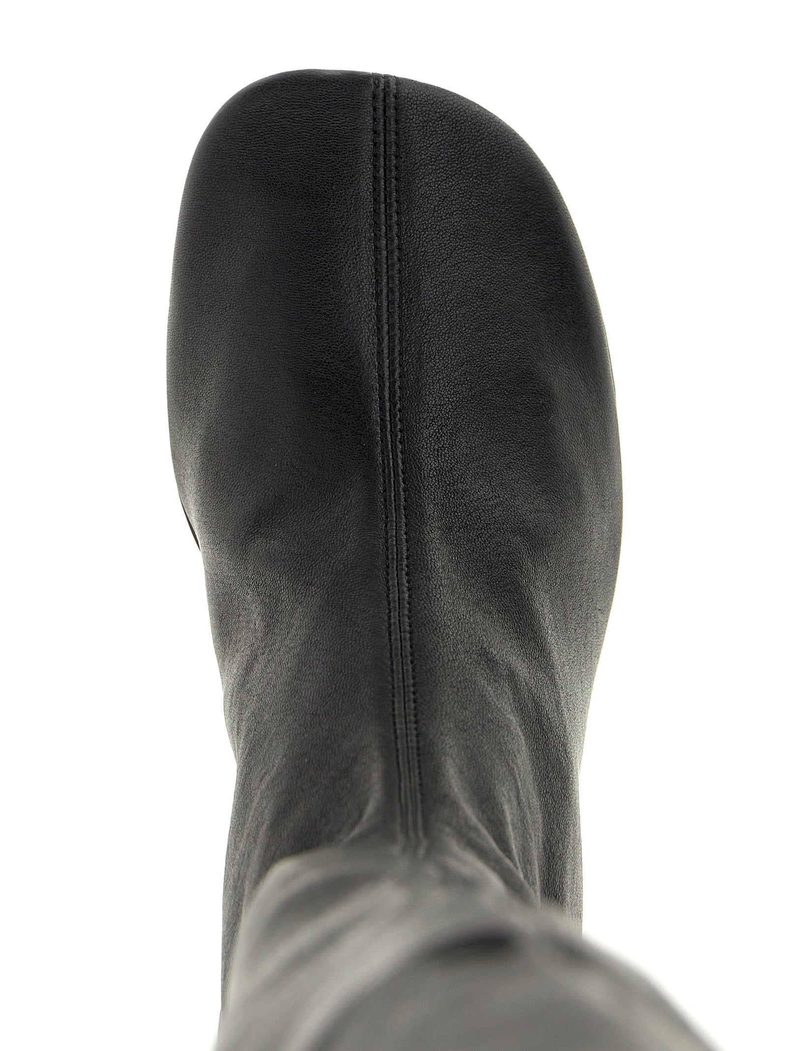 Over-The-Knee Boots by Jil Sander for women in nappa calf leather black features an avant-garde Women's Nappa Calf Leather Over-The-Knee Boots silhouette, defined by a sophisticated and a avant-garde .
