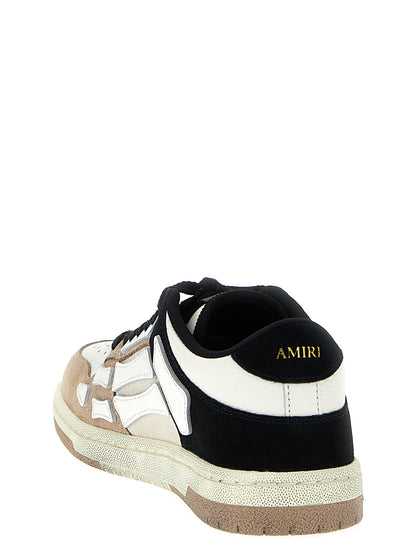 Sneakers by Amiri for men in cowhide suede leather multicolor presents a impeccable silhouette as Men's Low Top Cowhide Suede Leather Sneakers, expertly defined by a impeccable low-top style for a impeccable, high-fashion look.