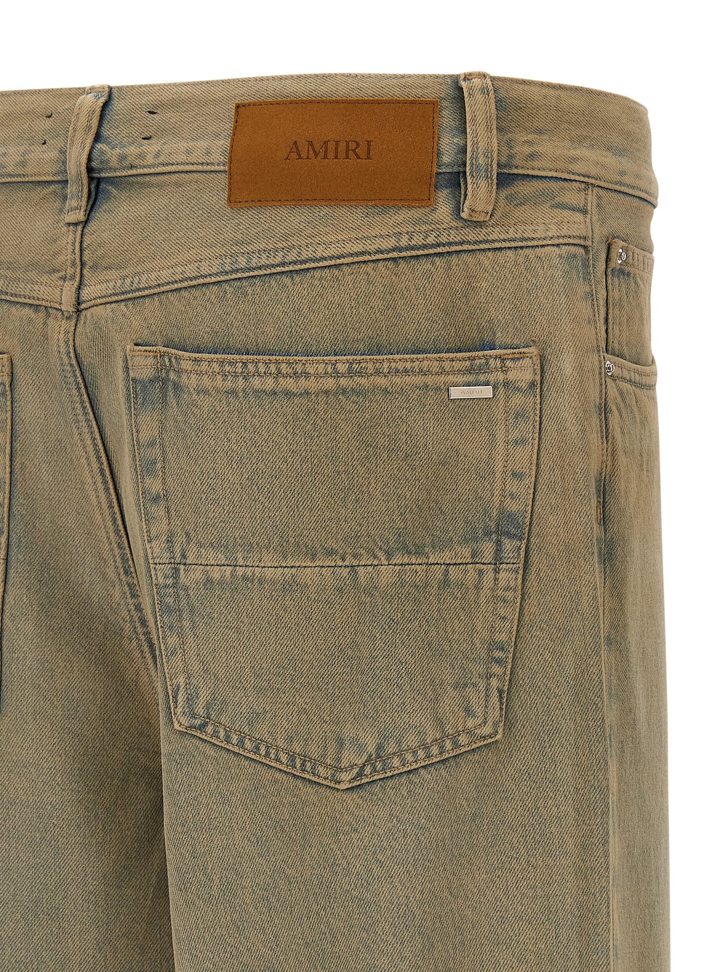 Jeans by Amiri for men in cotton denim beige features an sophisticated and straight-leg & wide with a precise long, creating a sophisticated and sophisticated silhouette.