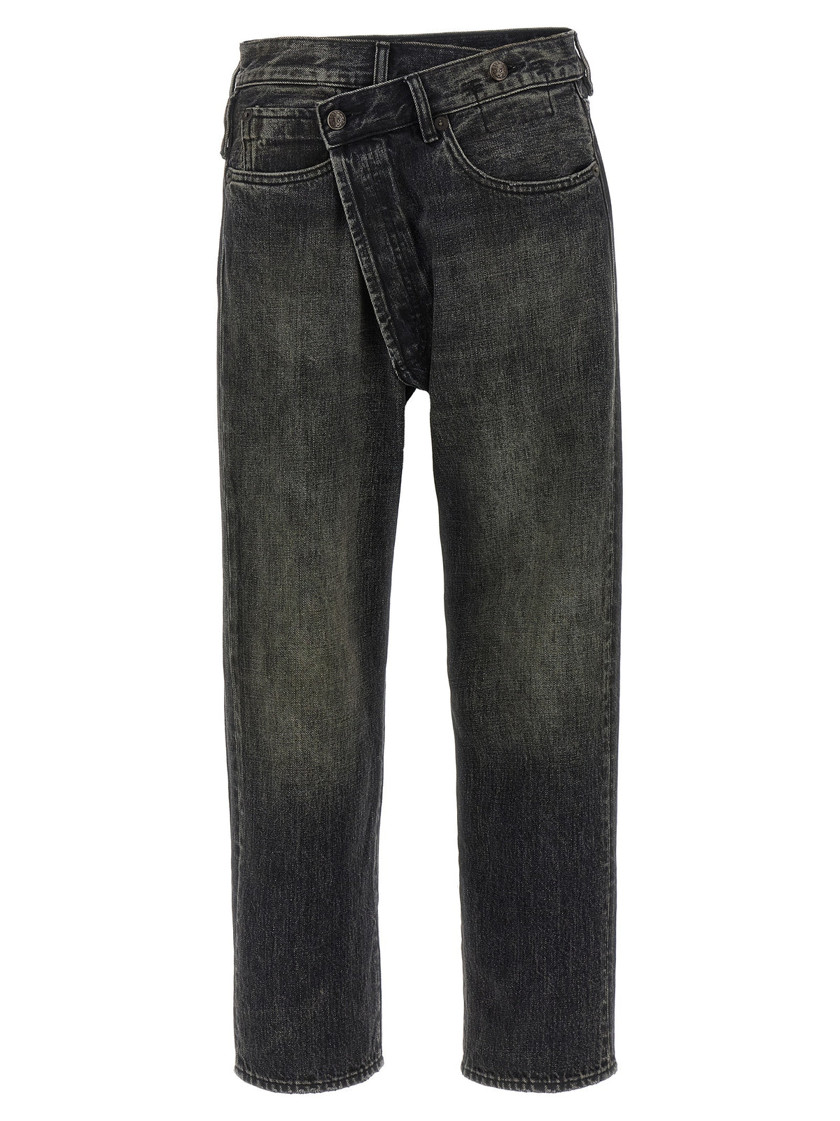 Jeans by R13 for women in cotton denim black presents a tailored silhouette, showcasing a tailored and long cut with a refined for a truly tailored aesthetic.