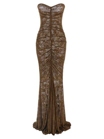 Dress by Norma Kamali for women in stretch polyamide bicolour, green & transparent features an cute silhouette, detailed with a sleeveless and turtle neckline that elegantly flows into a cute long.