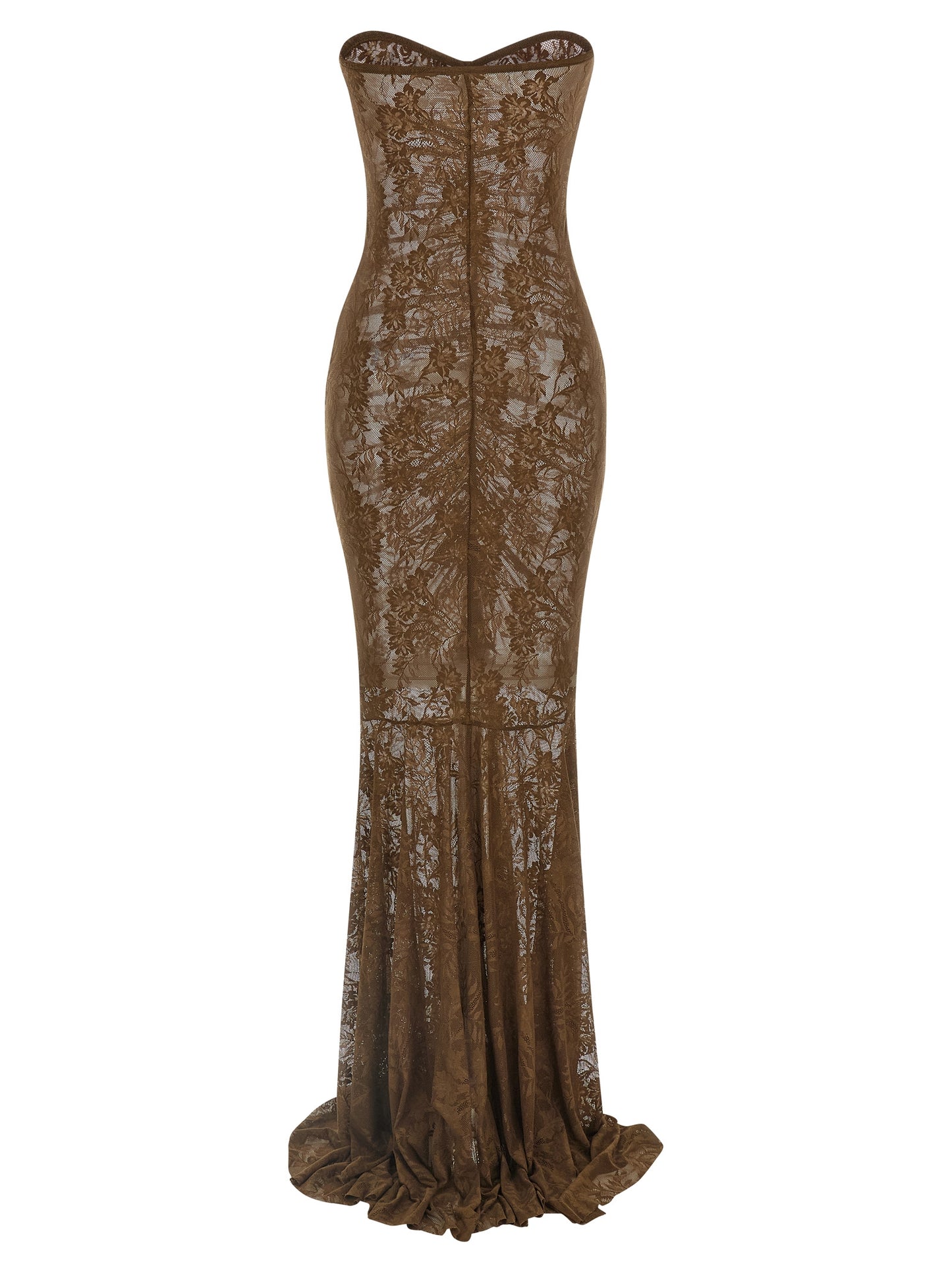 Dress by Norma Kamali for women in stretch polyamide bicolour, green & transparent features an eye catching silhouette with a sophisticated turtle neckline, elegant , and a refined long for a eye catching aesthetic.
