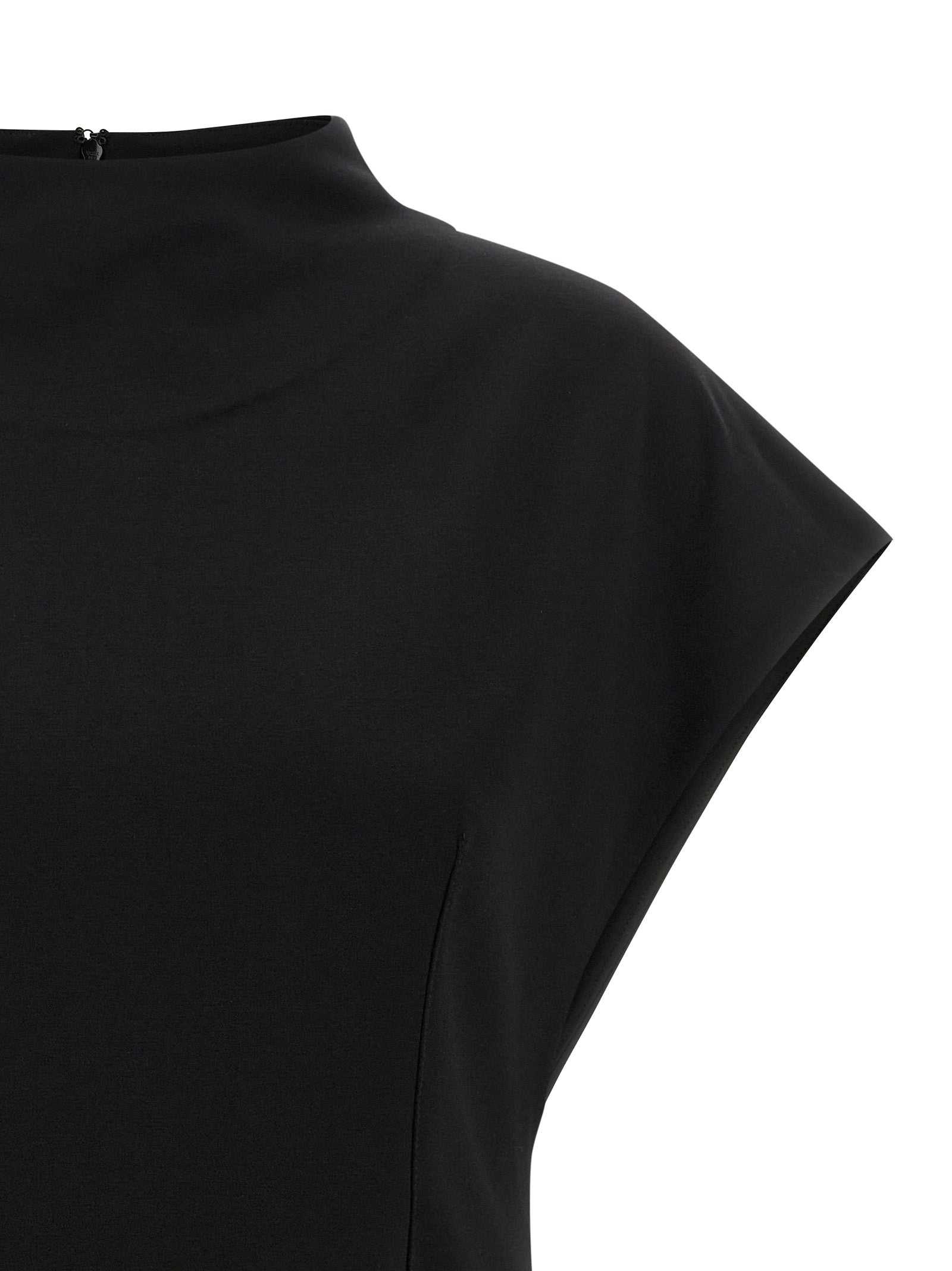 Shirt by Armarium for women in nylon & viscose black showcases a sharp silhouette, elegantly detailed with a sharp and sharp .