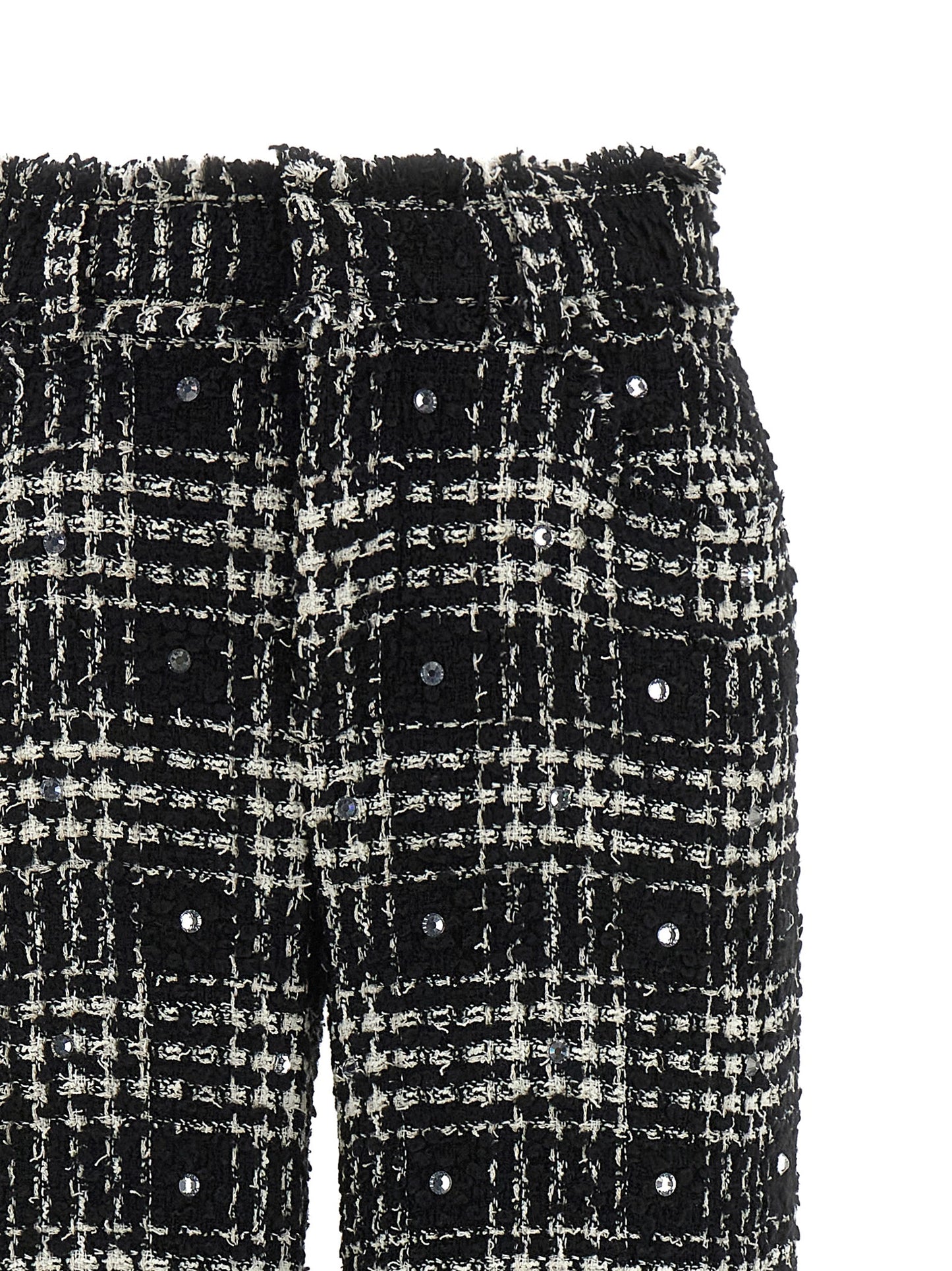 Casual Pants by Giuseppe Di Morabito for women in viscose poly cotton acrylic wool bicolour, black, white & patterned presents a refined pantology silhouette, artfully defined by a refined pantology straight-leg & wide, long, and a sophisticated .