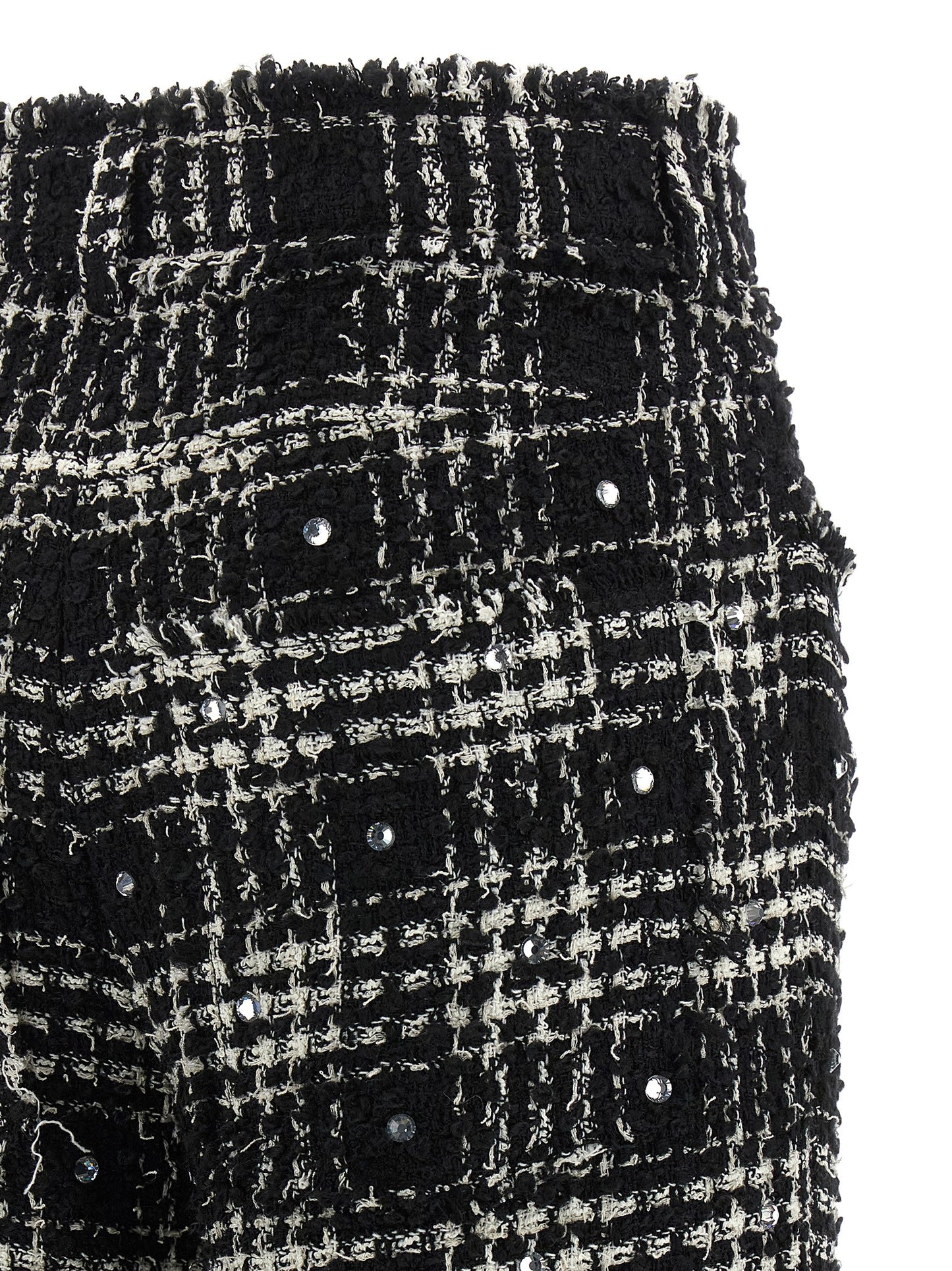 Casual Pants by Giuseppe Di Morabito for women in viscose poly cotton acrylic wool bicolour, black, white & patterned features an refined tailoring silhouette, showcasing a premium straight-leg & wide with a and long cut for a refined tailoring look.