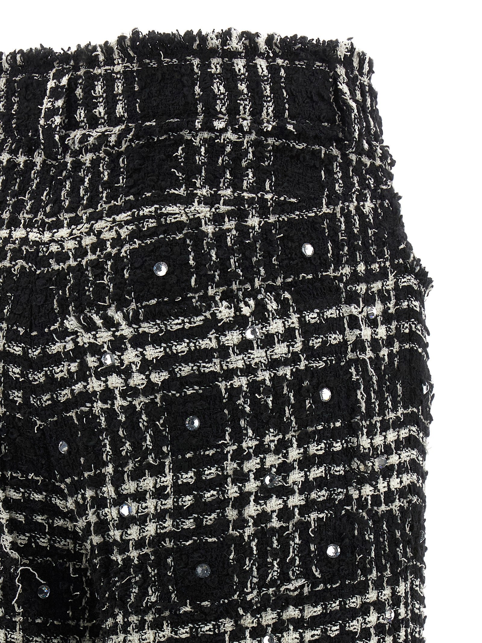Casual Pants by Giuseppe Di Morabito for women in viscose poly cotton acrylic wool bicolour, black, white & patterned features an refined tailoring silhouette, showcasing a premium straight-leg & wide with a and long cut for a refined tailoring look.