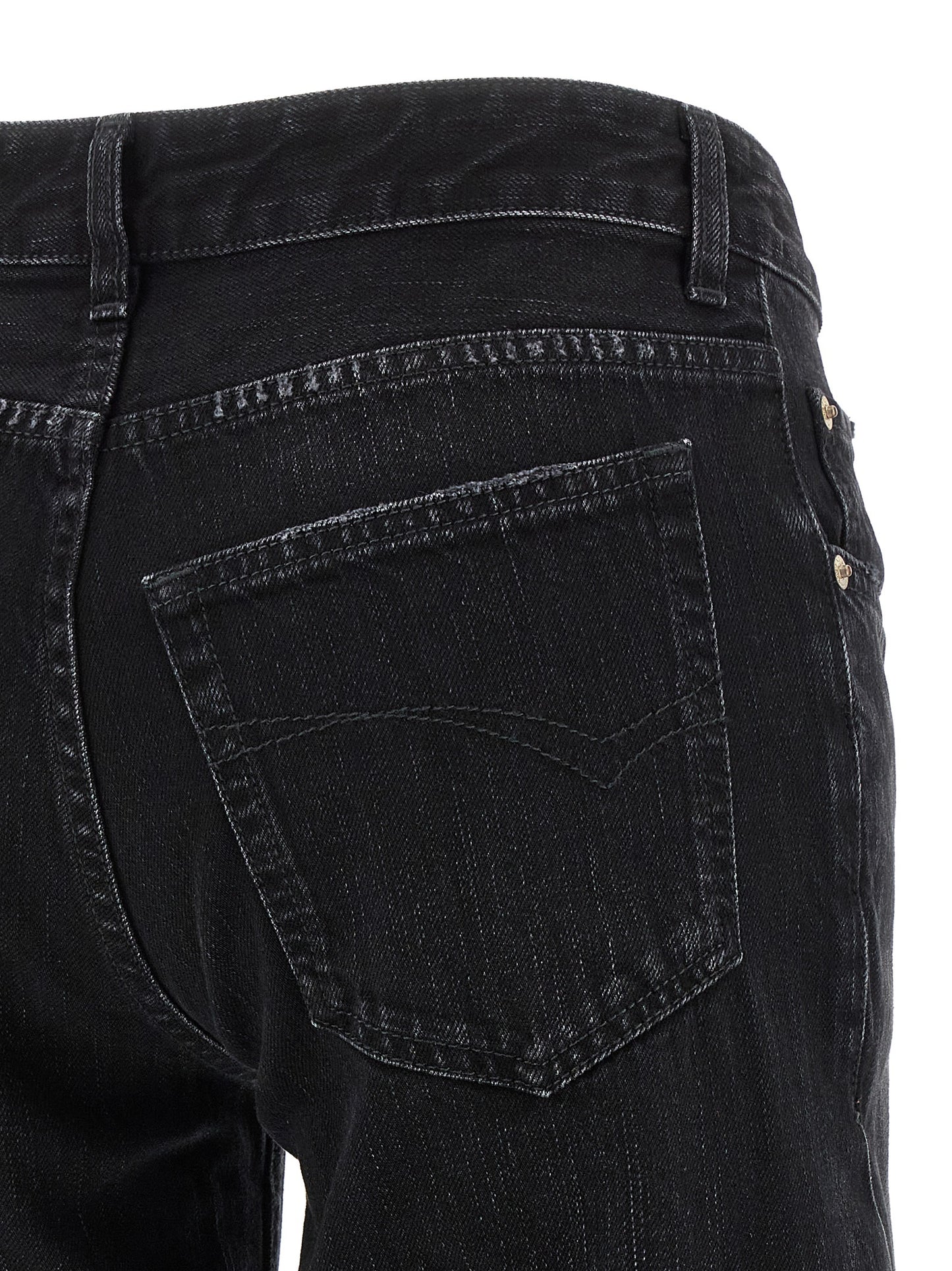 Jeans by Balenciaga for women in denim cotton black features an sophisticated and flared & wide with a precise long, creating a sophisticated and sophisticated silhouette.