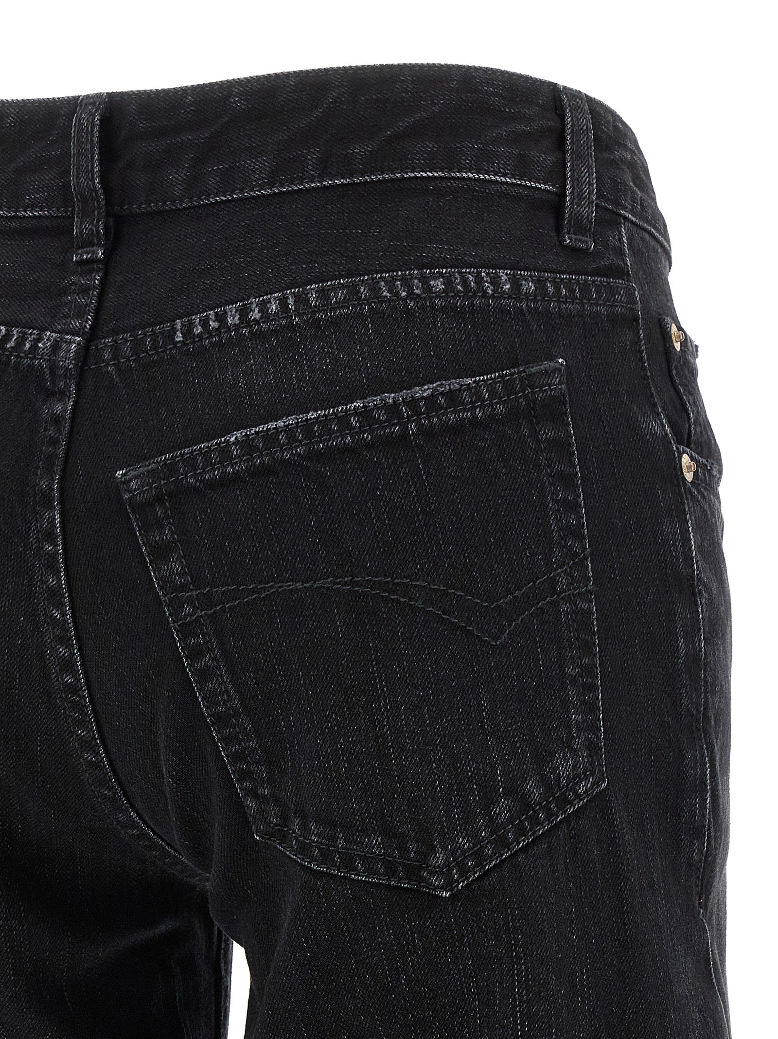 Jeans by Balenciaga for women in denim cotton black features an sophisticated and flared & wide with a precise long, creating a sophisticated and sophisticated silhouette.