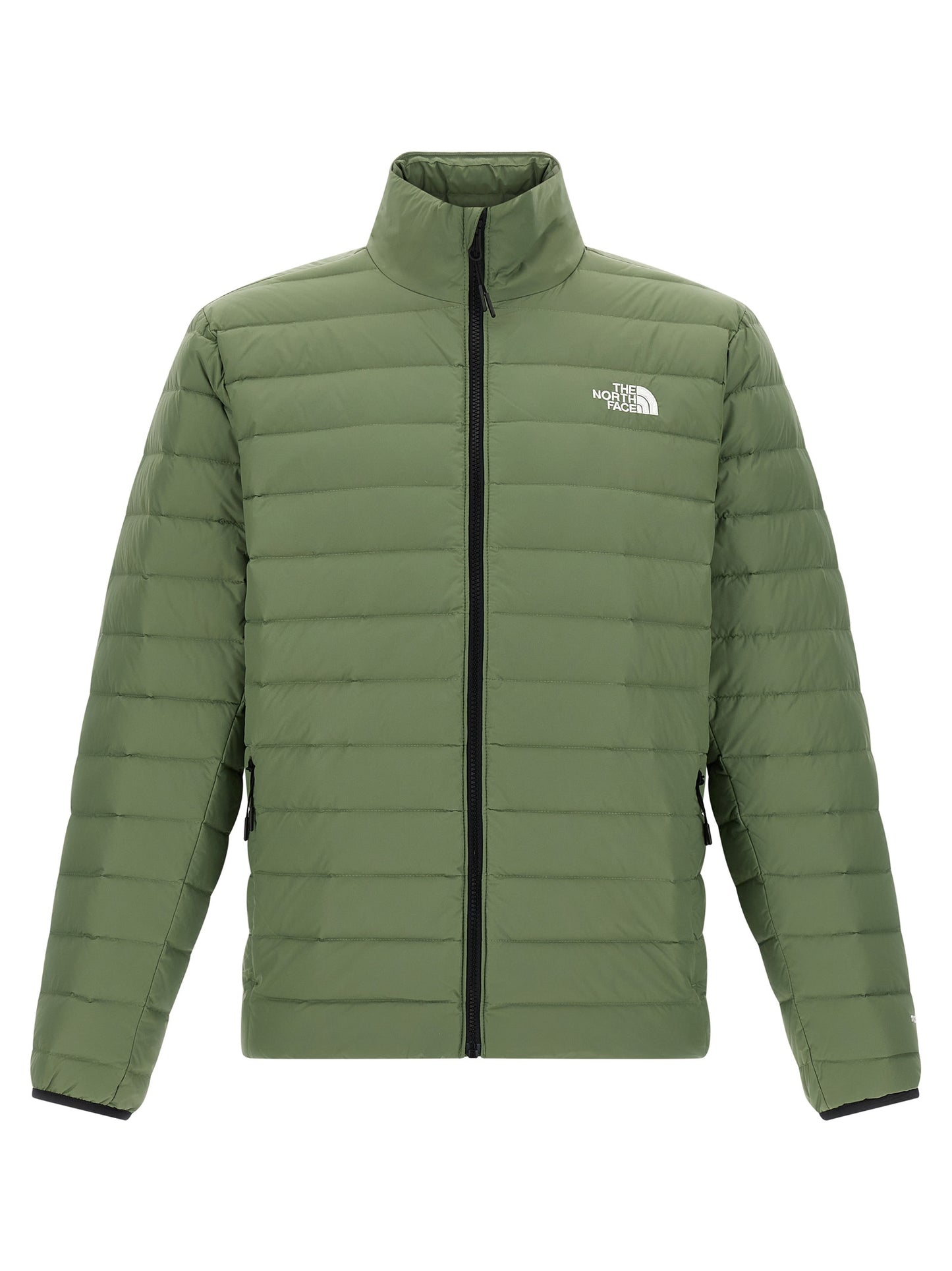 Overcoat by The North Face for men in nylon & goose down bicolour & green showcases a enveloping silhouette, detailed with distinctive pockets & insulated and a enveloping high-neck neckline.