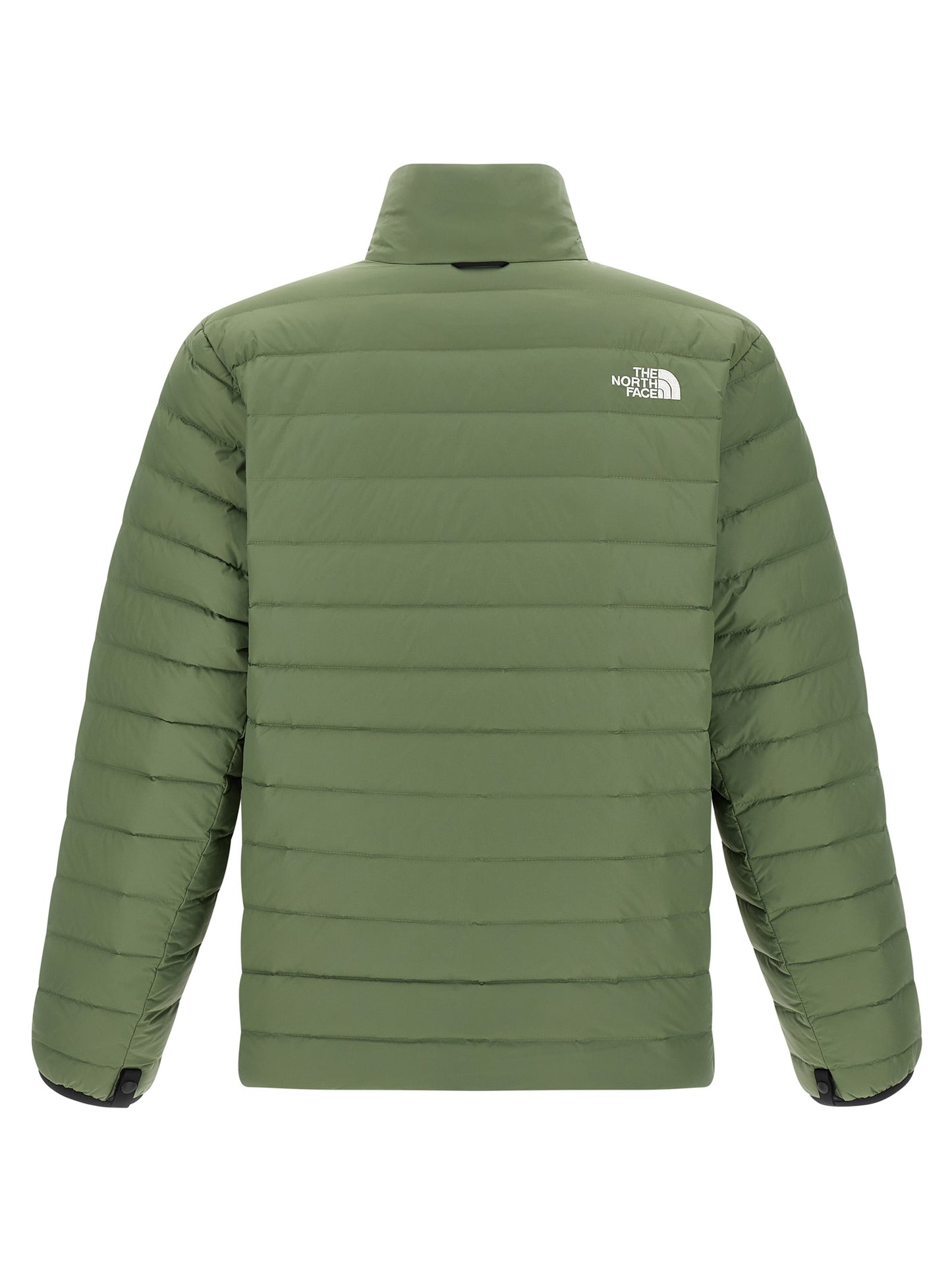 Overcoat by The North Face for men in nylon & goose down bicolour & green features an voluminous silhouette, showcasing distinct pockets & insulated and a voluminous high-neck neckline for a truly voluminous aesthetic.