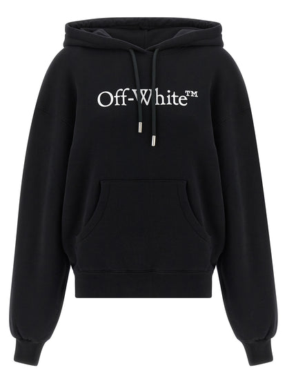 Sweatshirt Hoodie by Off-White for women in cotton bicolour, black, white & print features an luminous silhouette, showcasing a sophisticated hooded neckline and for a truly luminous look.