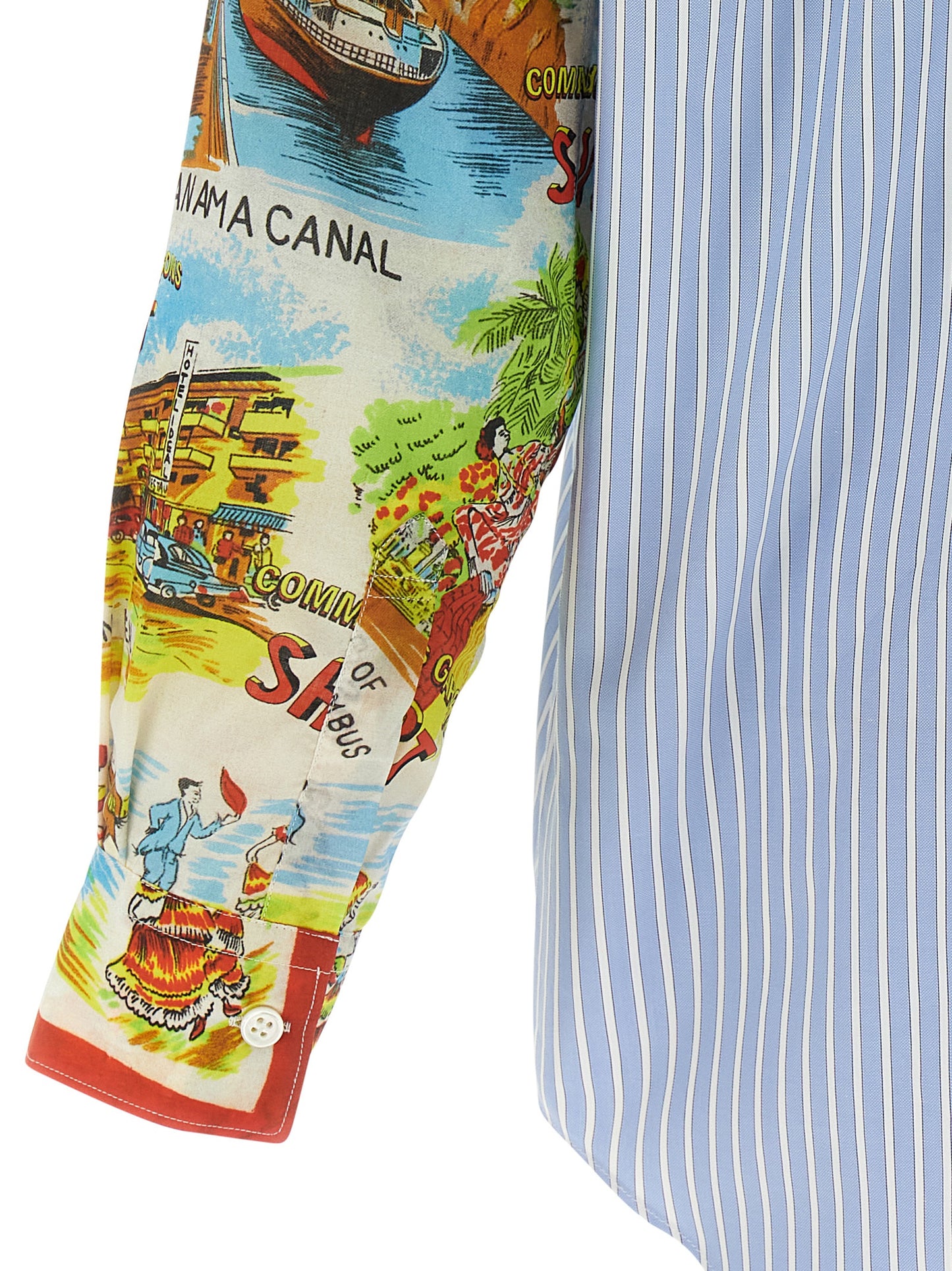Shirt by Comme Des Garçons for men in cotton multicolor, patterned & striped presents a discerning silhouette, showcasing a sophisticated and for a truly discerning finish.