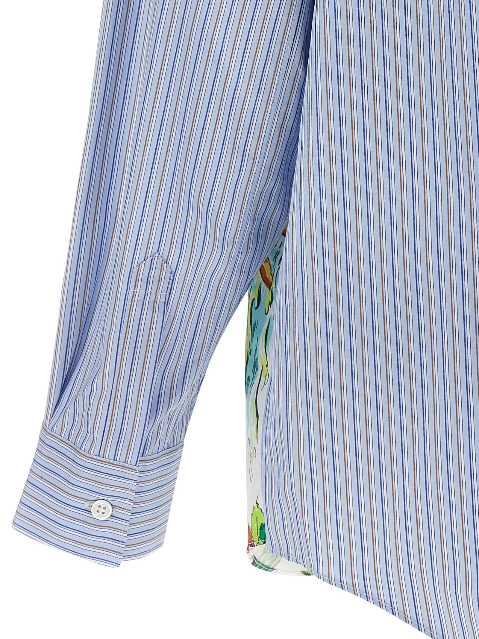 Shirt by Comme Des Garçons for men in cotton multicolor, patterned & striped, featuring a nuanced and nuanced for a sophisticated finish.