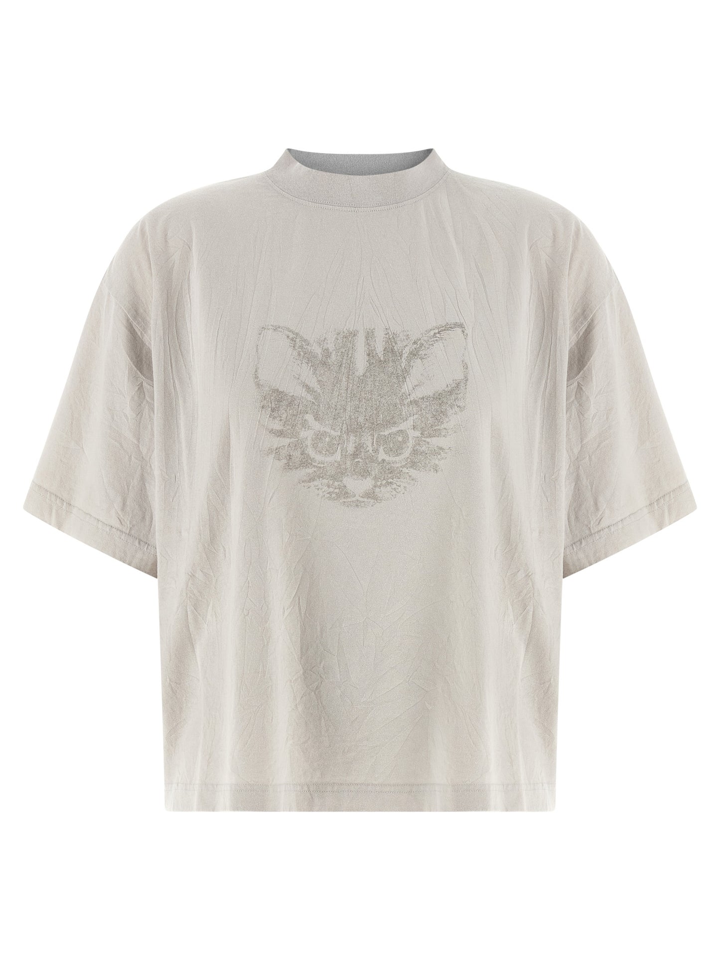 T-Shirt by Balenciaga for women in cotton white showcases a chic silhouette, artfully detailed with a chic crew neckline and short-sleeve for a chic finish.