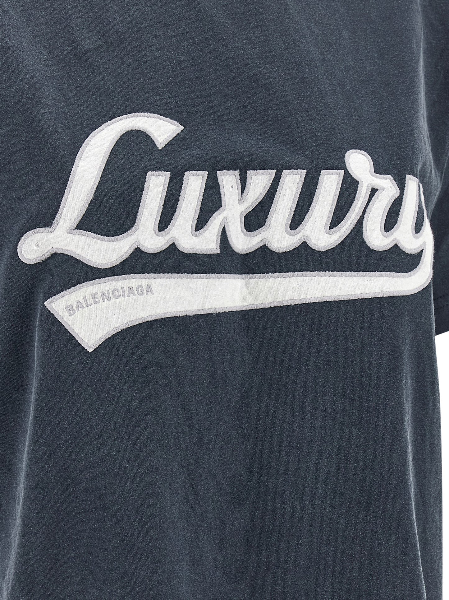 Activewear T-Shirt by Balenciaga for women in cotton blue presents a kinetic silhouette, showcasing the kinetic and alongside functional for a premium, athletic look.