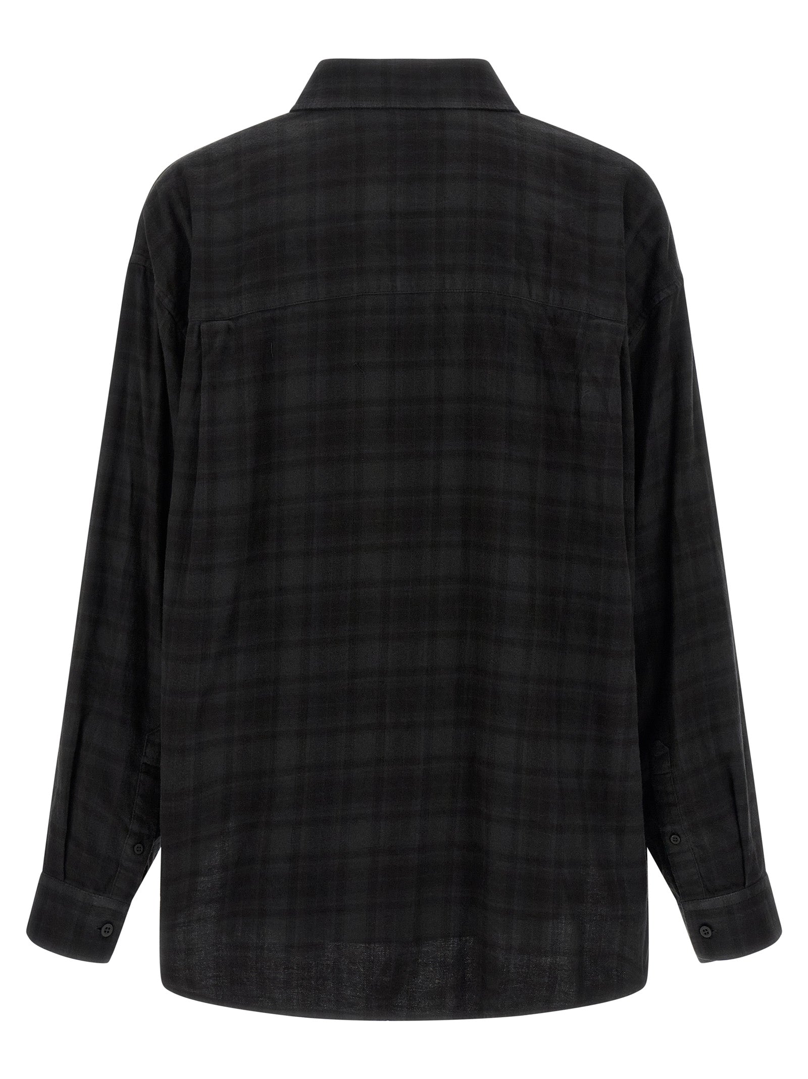 Shirt by Balenciaga for men in cotton black & print showcases a sublime silhouette, artfully detailed with a sublime and for a sophisticated, sublime finish.