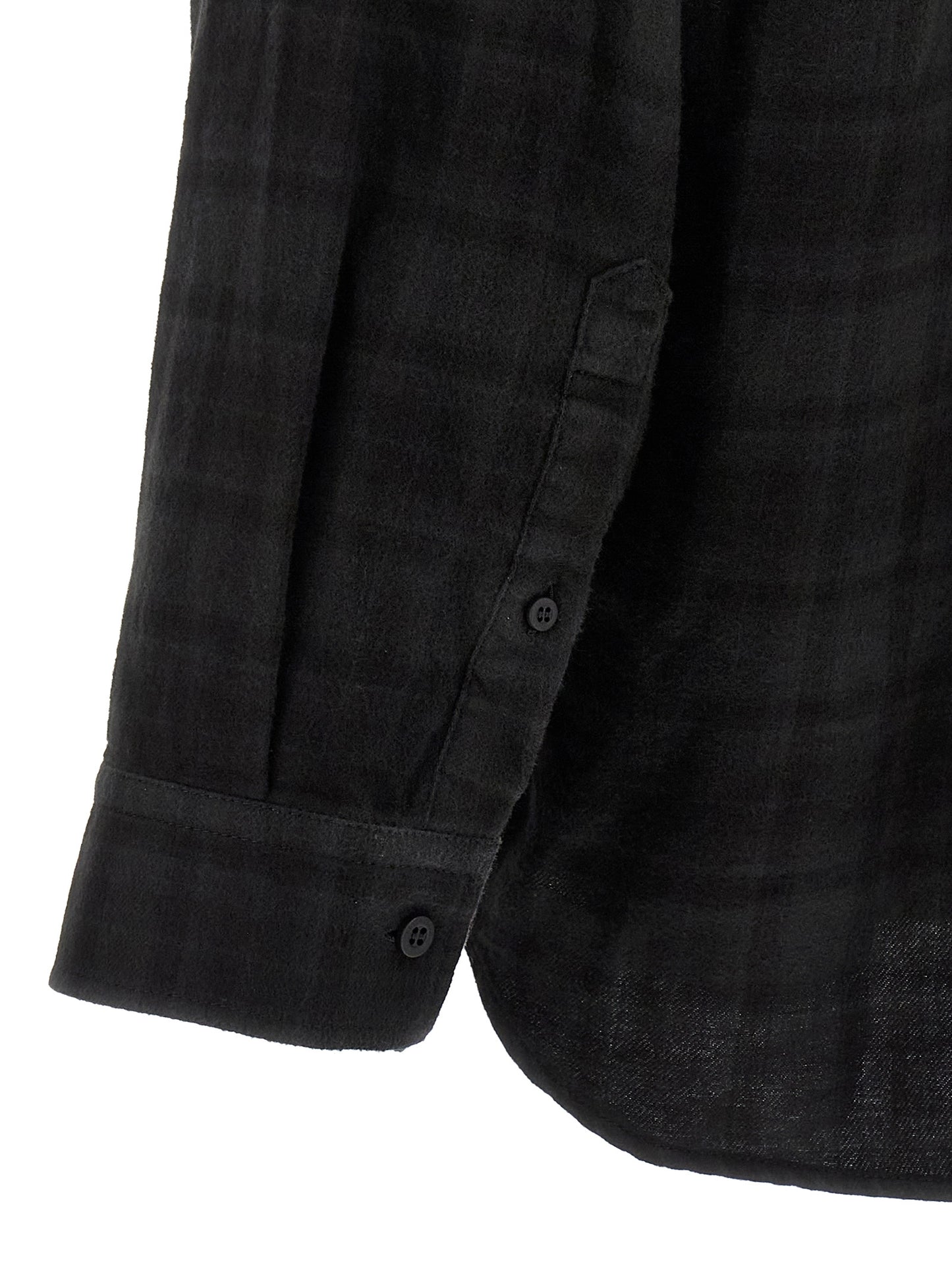 Shirt by Balenciaga for men in cotton black & print showcases a sharp silhouette, elegantly detailed with a sharp and sharp .