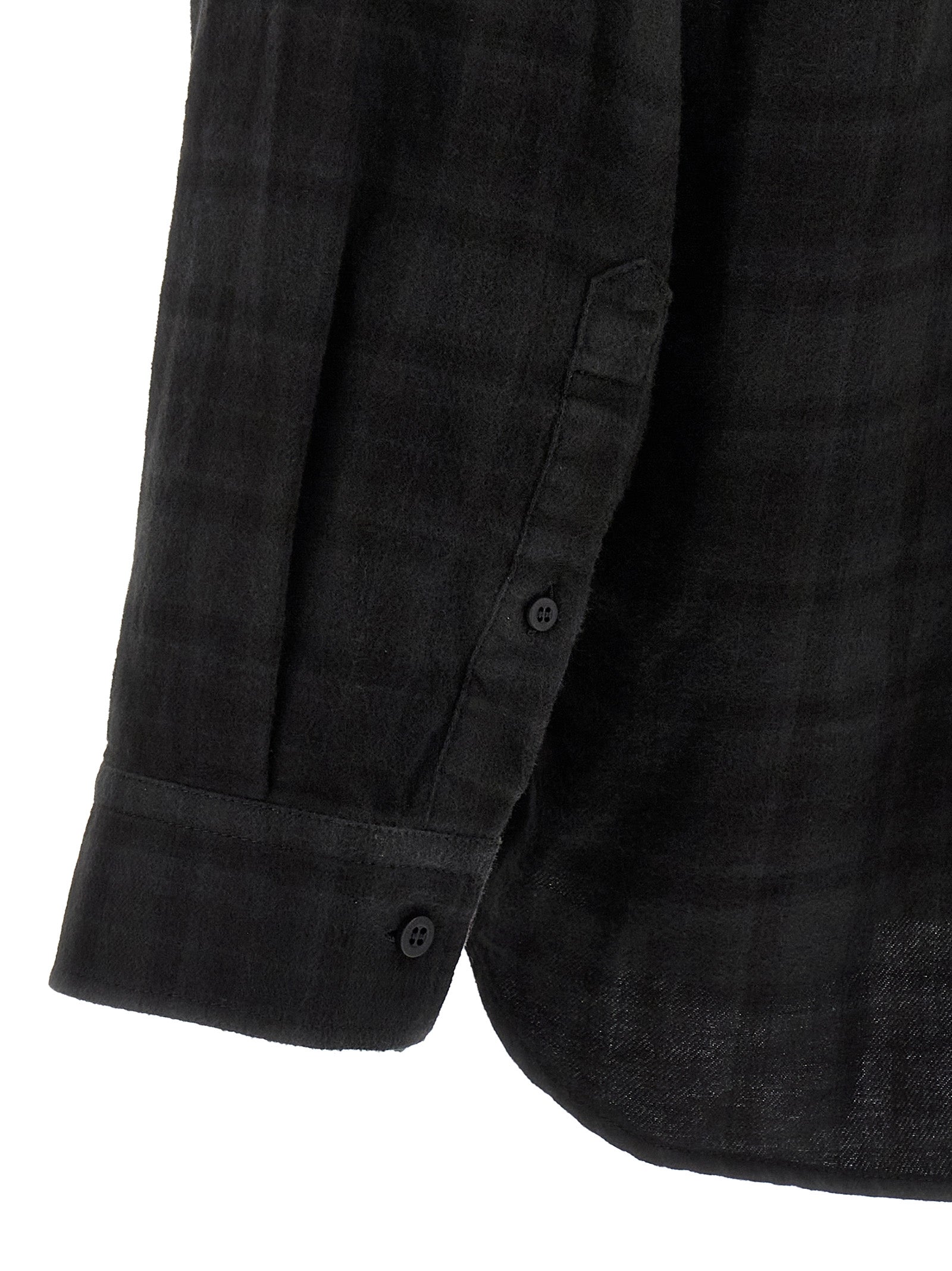 Shirt by Balenciaga for men in cotton black & print showcases a sharp silhouette, elegantly detailed with a sharp and sharp .