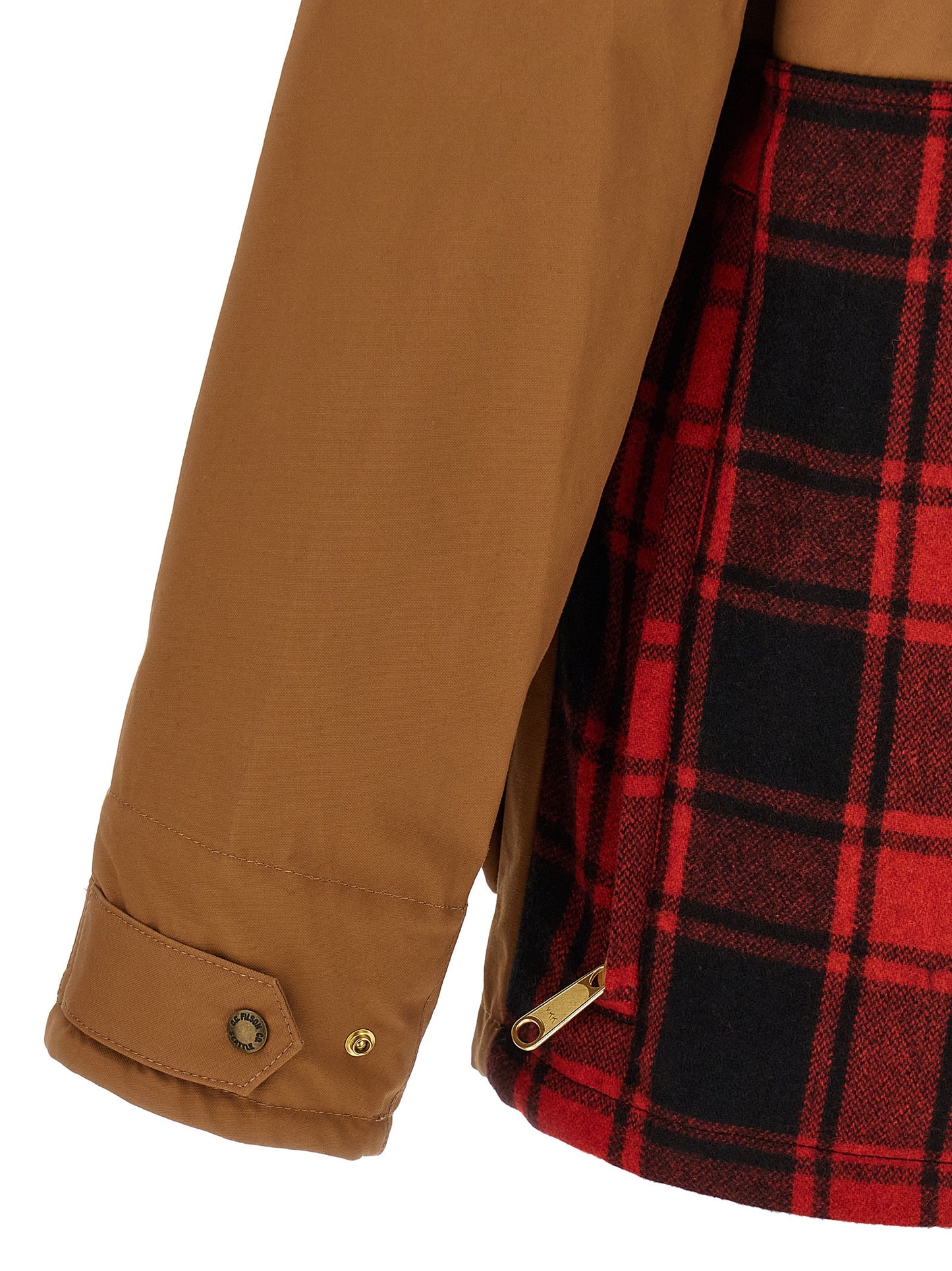 Windbreaker Jacket by Junya Watanabe for men in wool cotton corduroy brown & patterned showcases a urban chic silhouette, detailed with a urban chic and functional pockets & windproof for a polished finish.