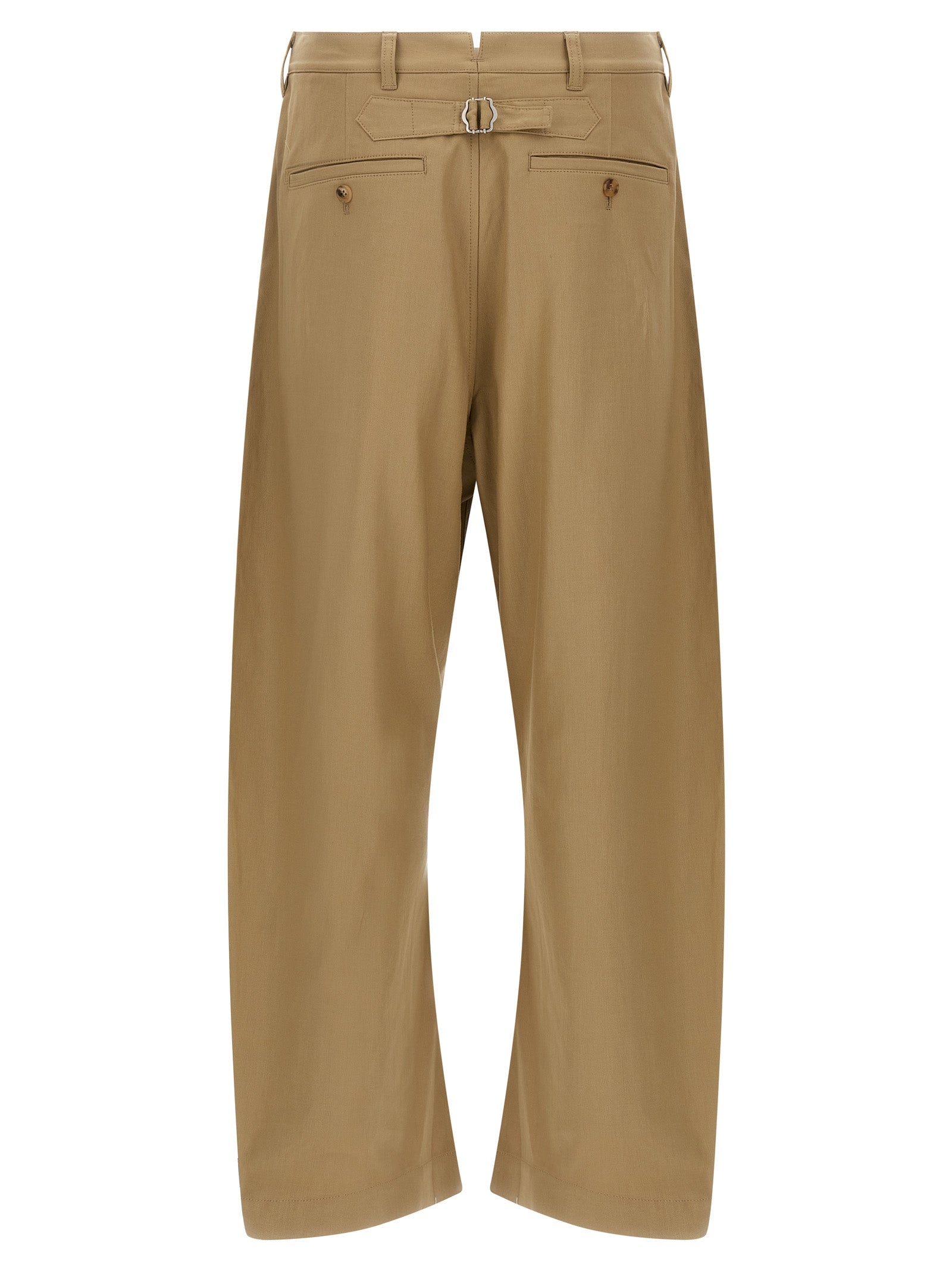 Trousers by Comme Des Garçons for men in cotton beige features a tailored silhouette with a tailored , defined by its long and a sophisticated .