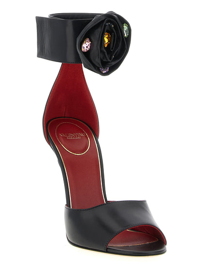 Stiletto Ankle Strap Sandals by Valentino Garavani for women in calfskin & goat leather black, pink, rose & signature features an effortlessly chic silhouette from the V Logo Women's Calfskin & Goat Leather Stiletto Ankle Strap Sandals collection, showcasing a effortlessly chic stiletto and elegant .
