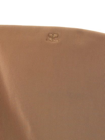 Bodysuit by Courrèges for women in stretch polyamide viscose beige features an amazing silhouette, showcasing a design and amazing for a truly amazing fit.