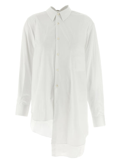 Blouse by Comme Des Garçons for women in cotton white, featuring a nuanced long-sleeve and nuanced for a sophisticated finish.