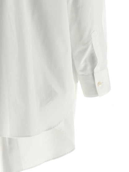 Blouse by Comme Des Garçons for women in cotton white showcases a sleek silhouette, elegantly detailed with a sleek and for a sleek finish.