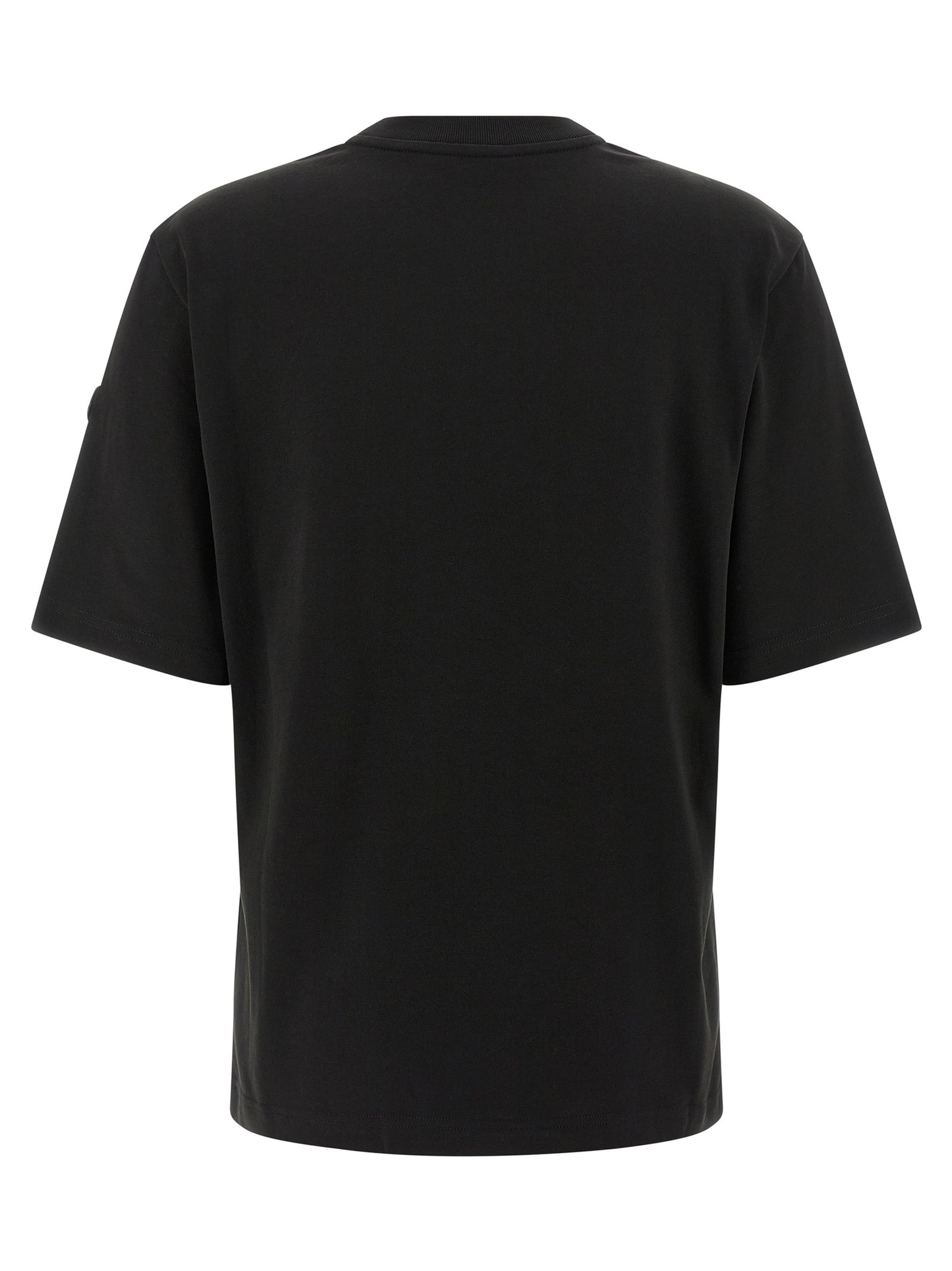 Activewear T-Shirt by MONCLER GENIUS for women in cotton black & signature features an contemporary design with , a length, and a contemporary .