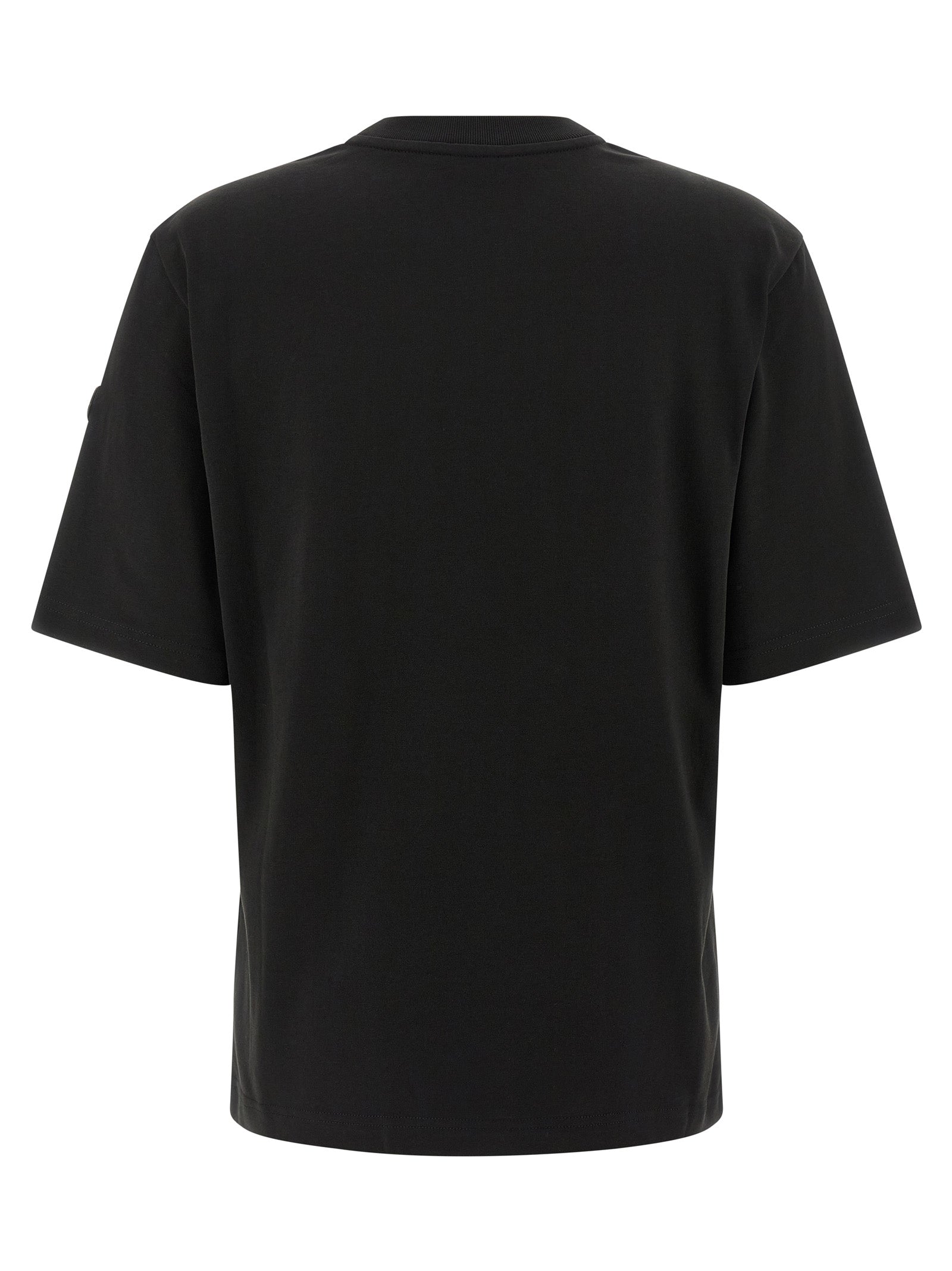 Activewear T-Shirt by MONCLER GENIUS for women in cotton black & signature features an contemporary design with , a length, and a contemporary .