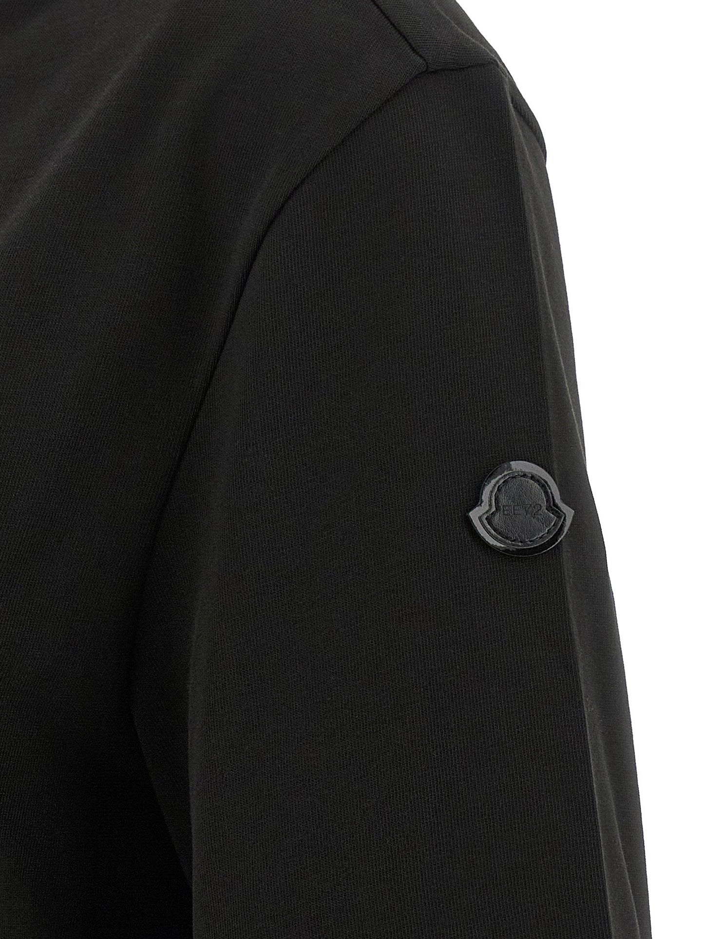 Activewear T-Shirt by MONCLER GENIUS for women in cotton black & signature features an ergonomic design with , highlighting a ergonomic length and ergonomic for a high-performance look.