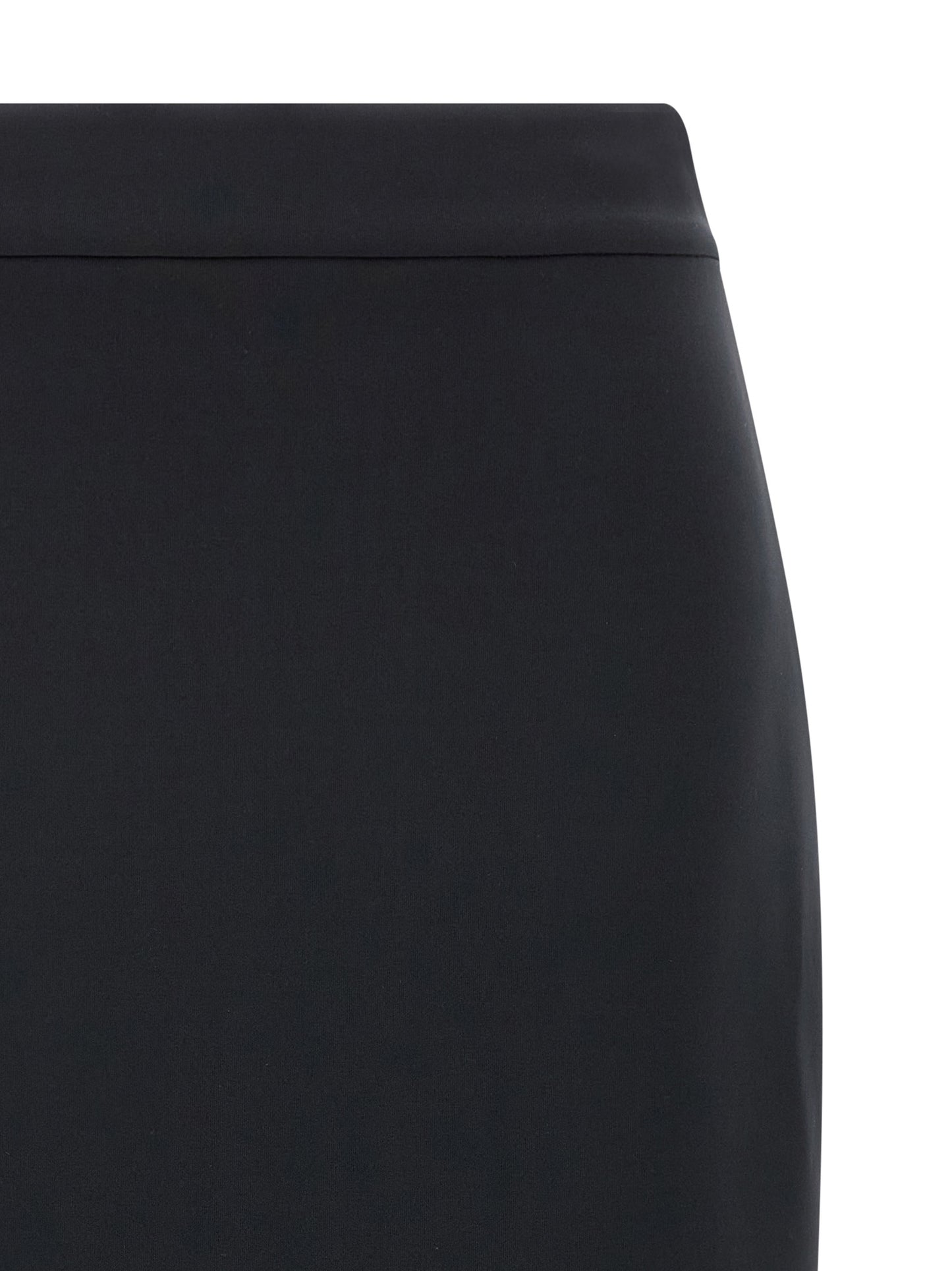 Skirt by MONCLER GENIUS for women in stretch polyester black showcases a dramatic silhouette, artfully capturing the essence of the Women's Stretch Polyester Midi Skirt in a dramatic midi cut for a refined look.